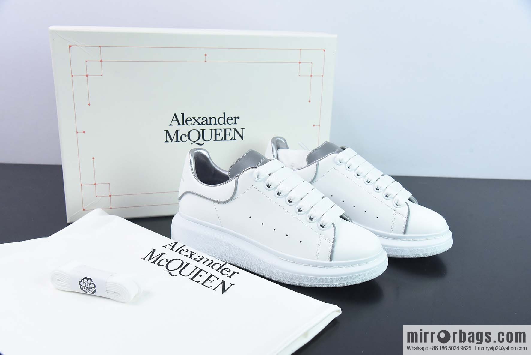 Alexander McQueen 3M White Low Top Sneakers