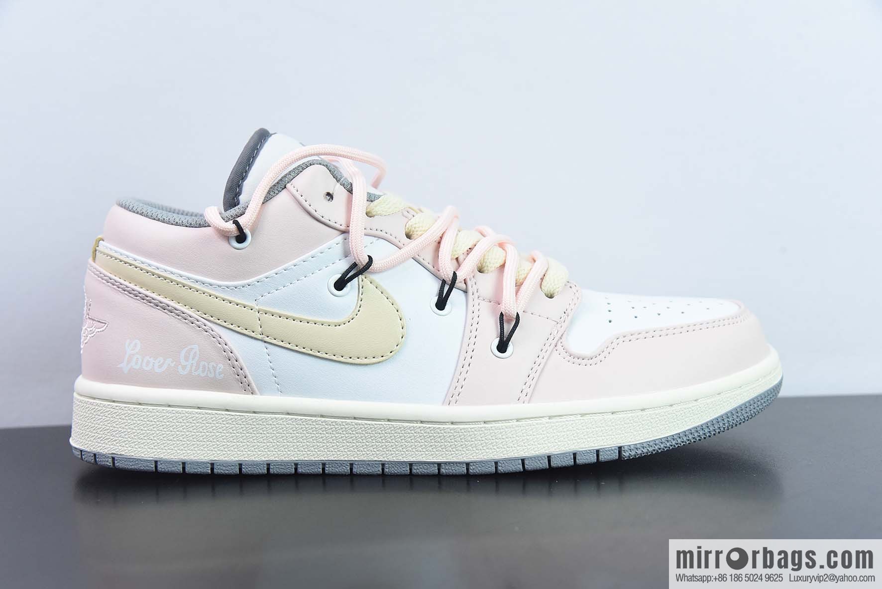 NK Air Jordan 1 Low AJ1 Joe 1 Customized Edition, strap deconstruction, sports culture basketball shoes, item number: 553558-053