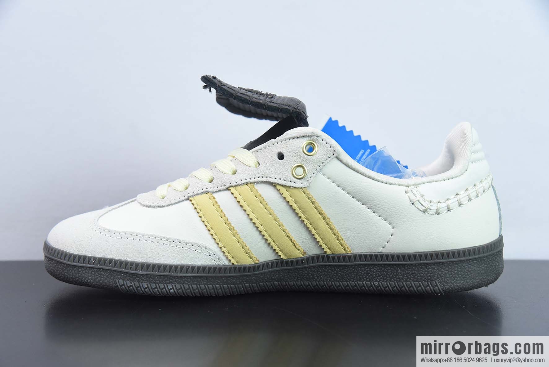 Adidas Clover SAMBA Low Top Dexin Board Shoes/Gray Brown, Big tongue