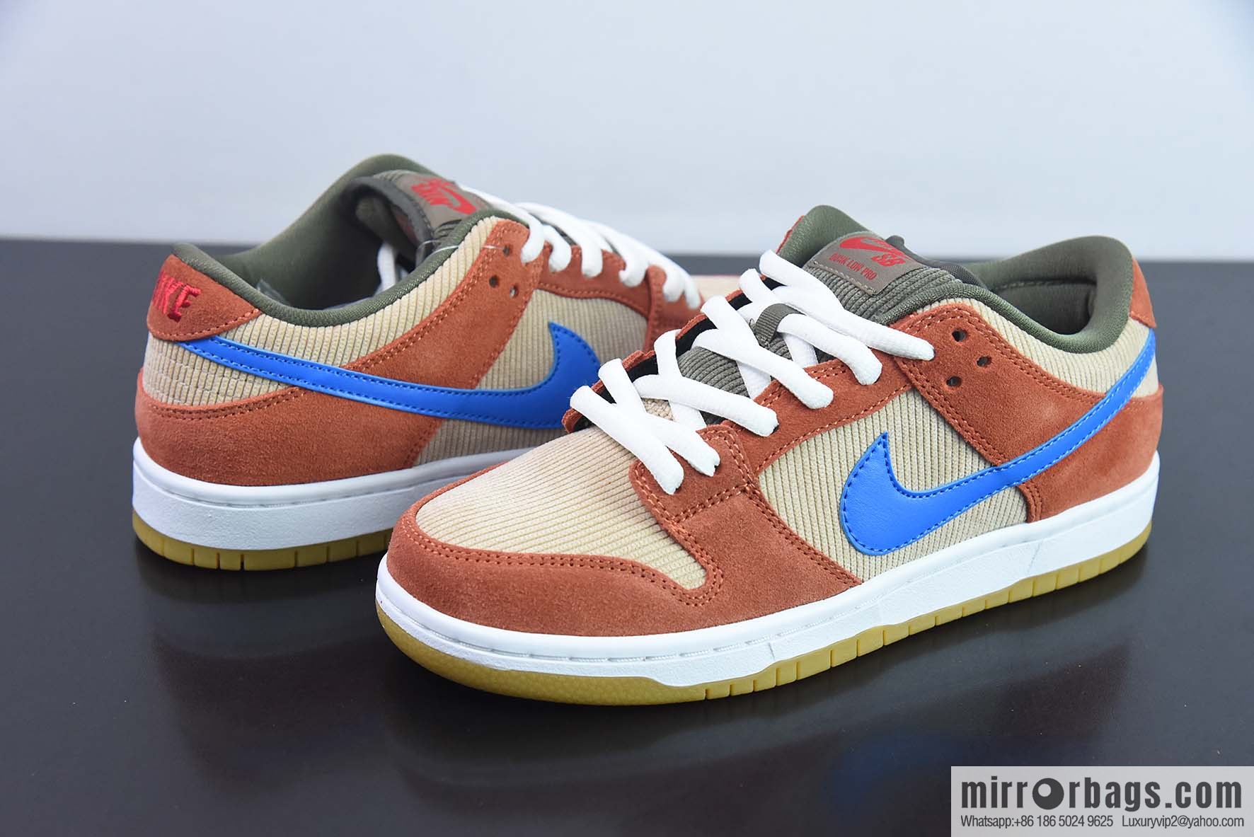 Nk SB Dunk Low Pro Color corduroy low-top casual sports skate shoes Item number: BQ6817-201