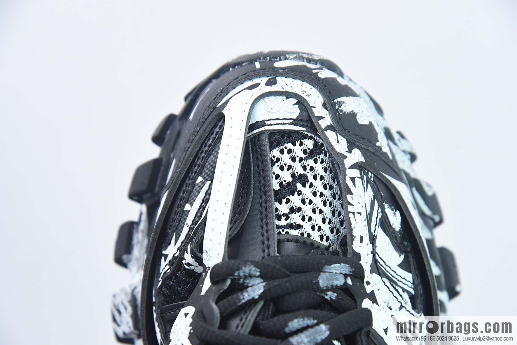 BALENCIAGA Track Mule Clear Sole Sneakers 3.0 Pure original version, no light, graffiti black and white sneakers