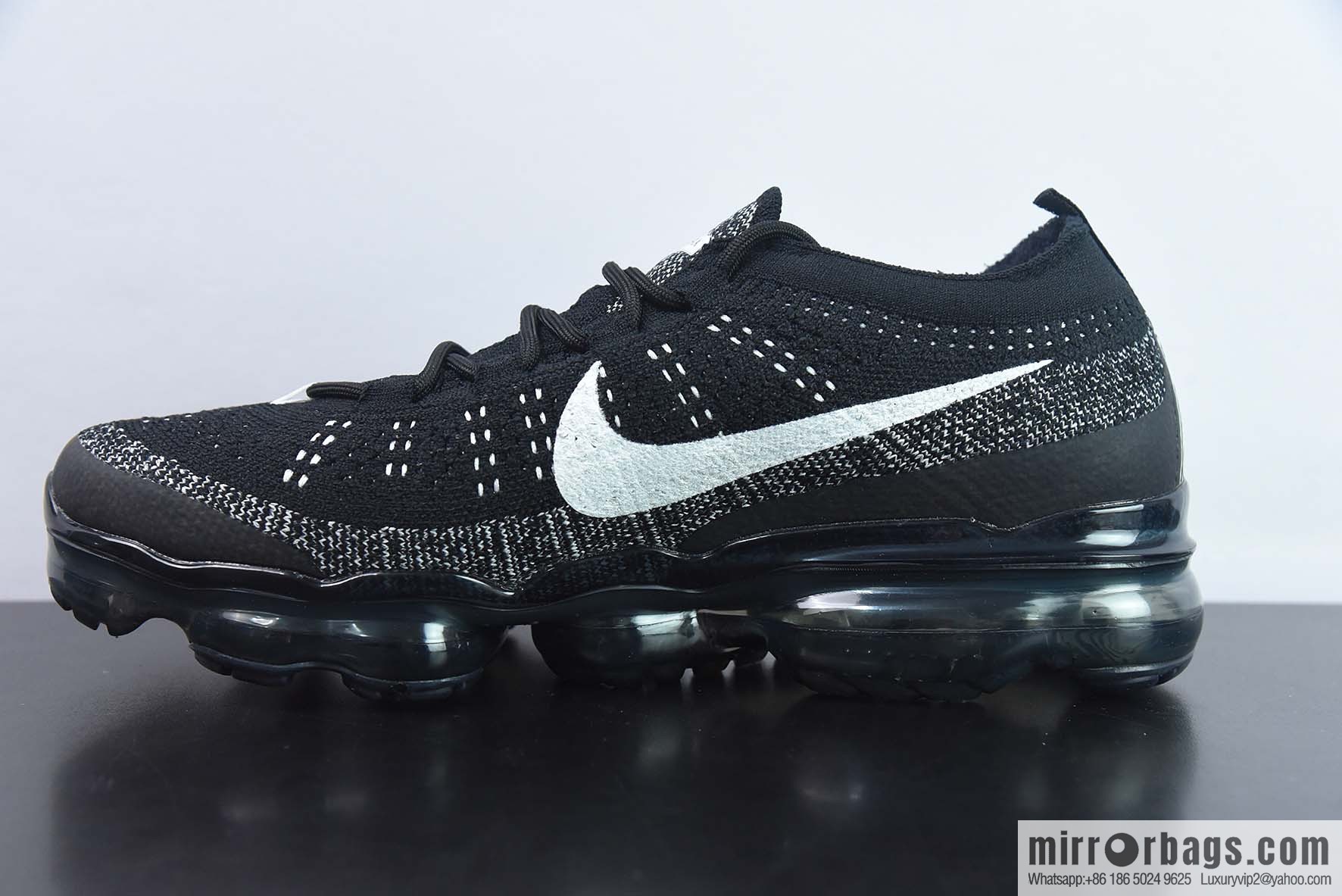NK Air VaporMax 2023 Flyknit FK 2023 Air Cushion Series Low Top Knit Leisure Sports Full Palm Air Unit Jogging Shoes DV1678-001