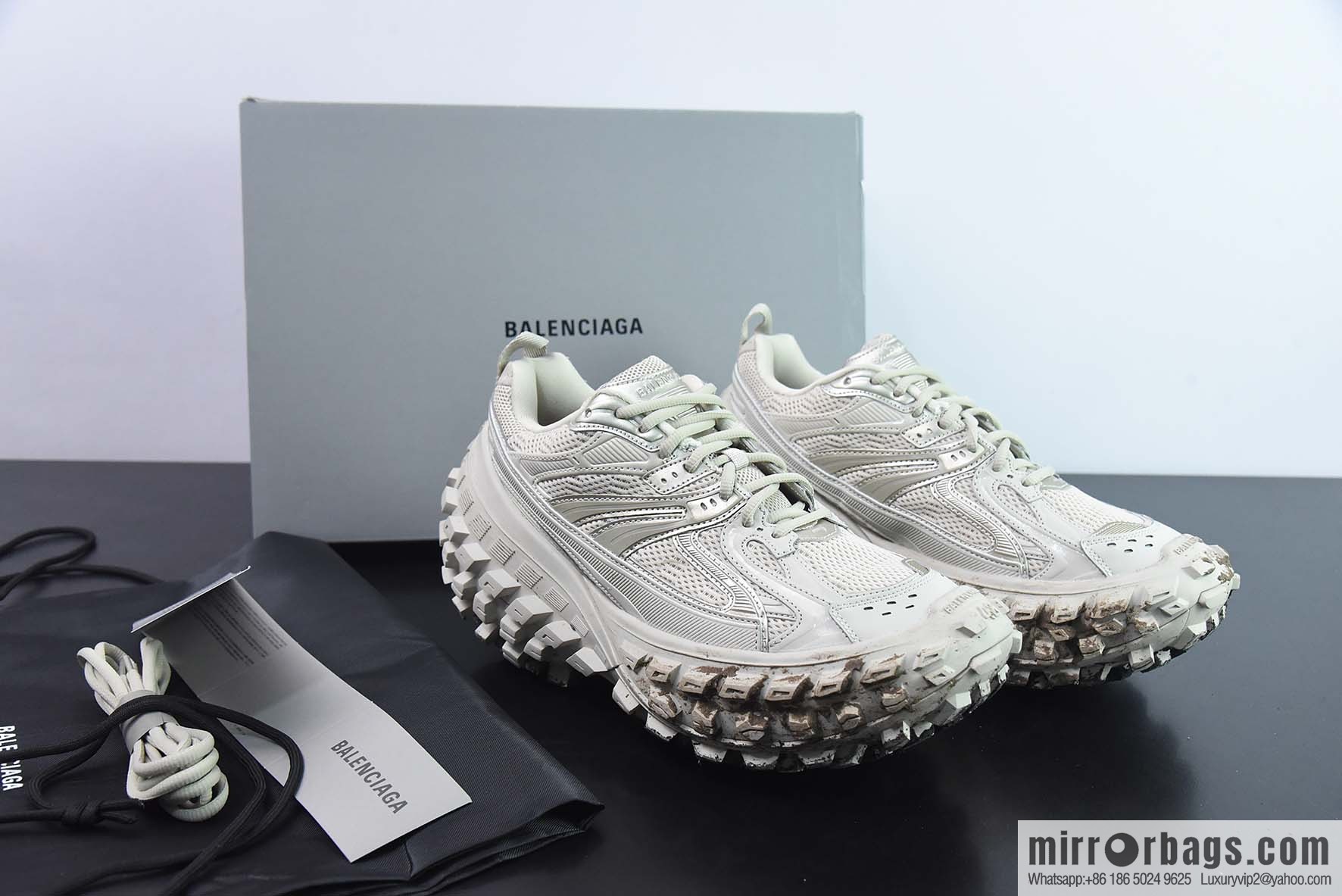 BALENCIAGA Defender Rubber Platform Sneakers Defender Series Low Tank Balenciaga Tire Old, Dirty Shoes