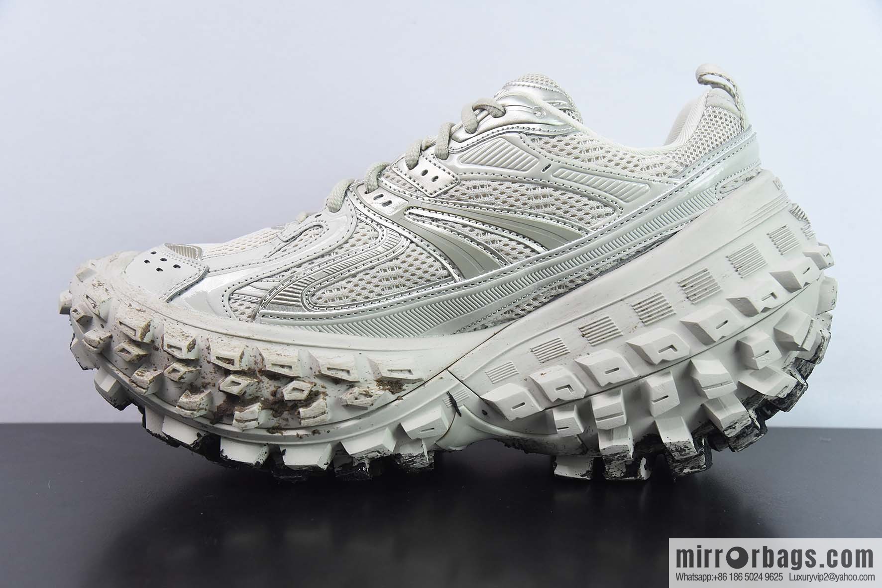 BALENCIAGA Defender Rubber Platform Sneakers Defender Series Low Tank Balenciaga Tire Old, Dirty Shoes