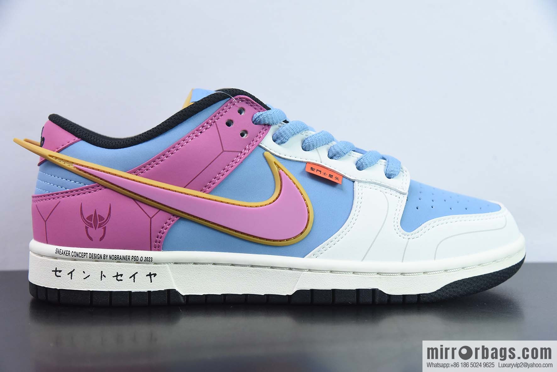 Nike SB Dunk Low pink blue and white, Saint Seiya low-top sneakers Item number: ZD2356-153