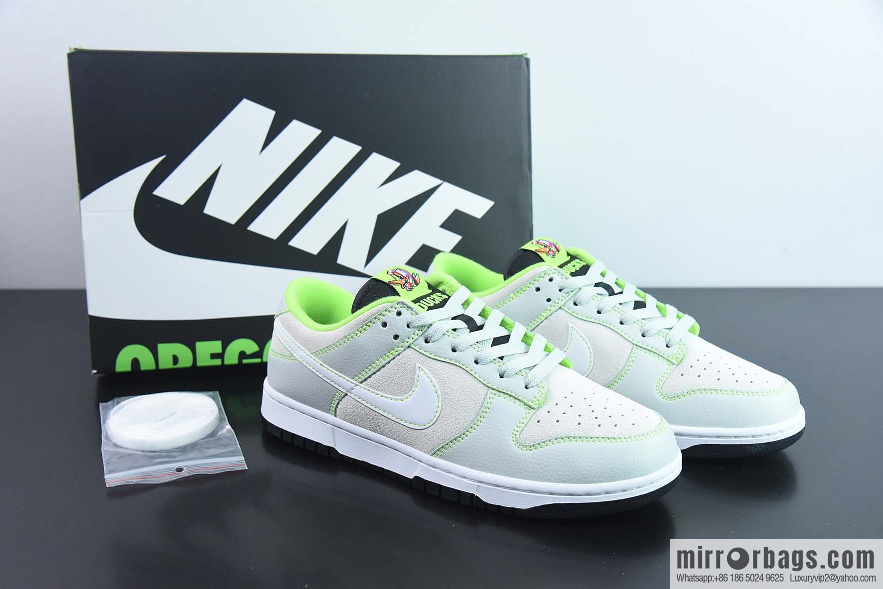 Nike Dunk Low Oregon Ducks theme color scheme board shoes, item number: FQ7260-001