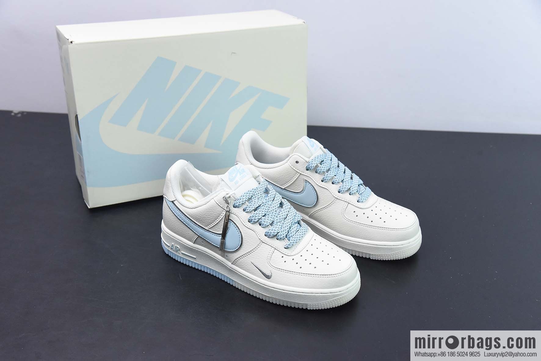 Nike Air Force 1 Low '07 small hook, sky blue gypsy, low-top Air Force No. 1 casual board shoes, item number: JJ0253-008
