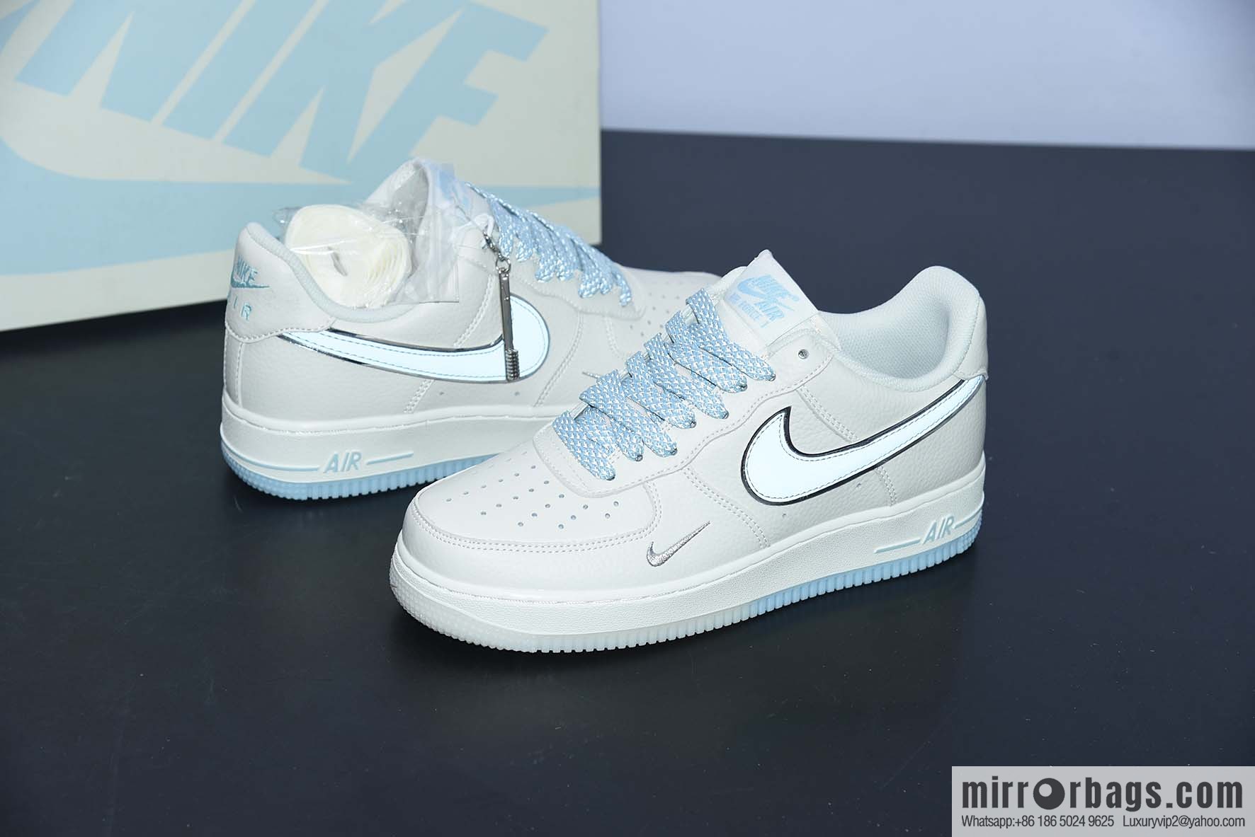 Nike Air Force 1 Low '07 small hook, sky blue gypsy, low-top Air Force No. 1 casual board shoes, item number: JJ0253-008