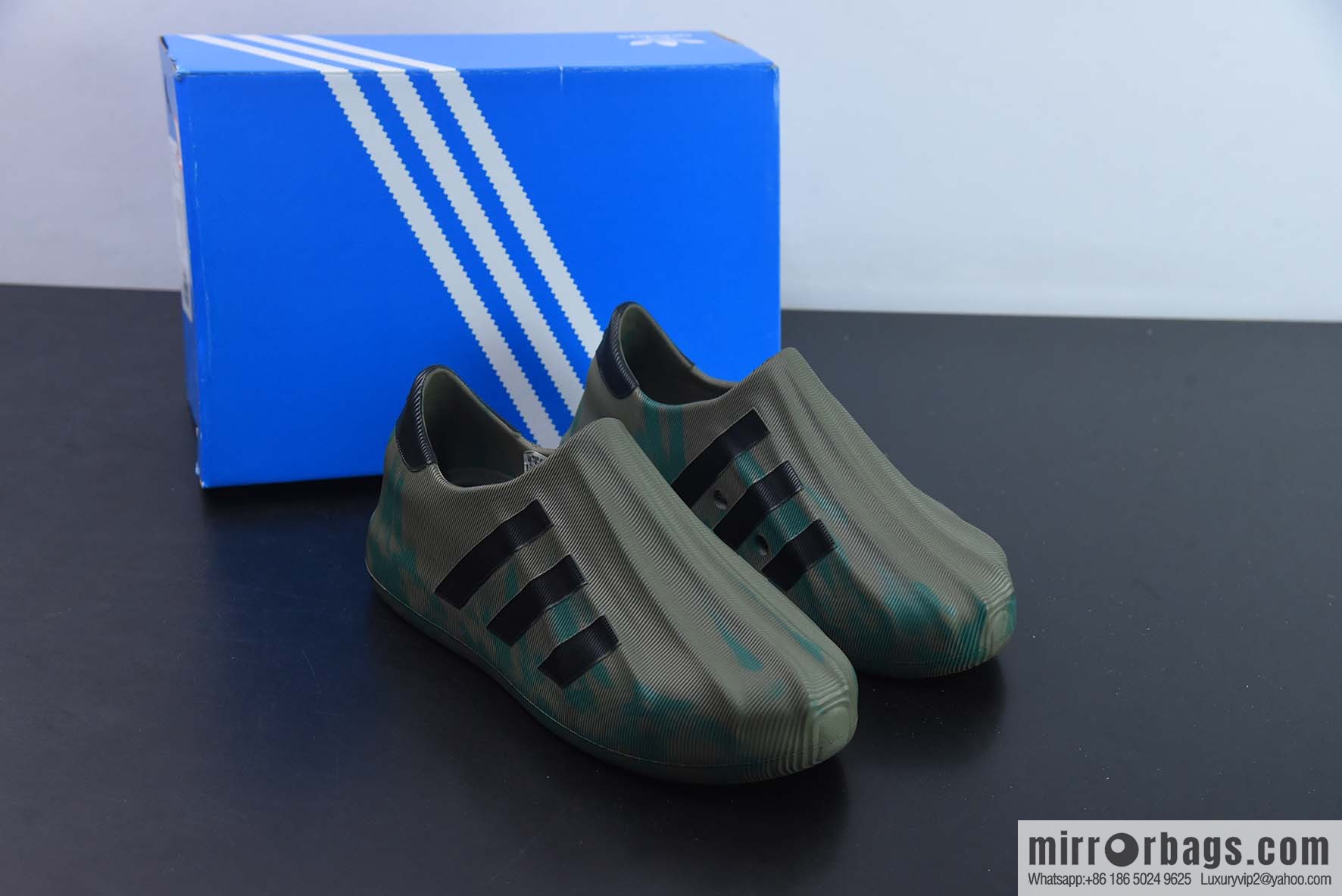 AD adiFOM Superstar shell head version one pedal series leisure sports duck feet shoes, army green, item number: HQ4650