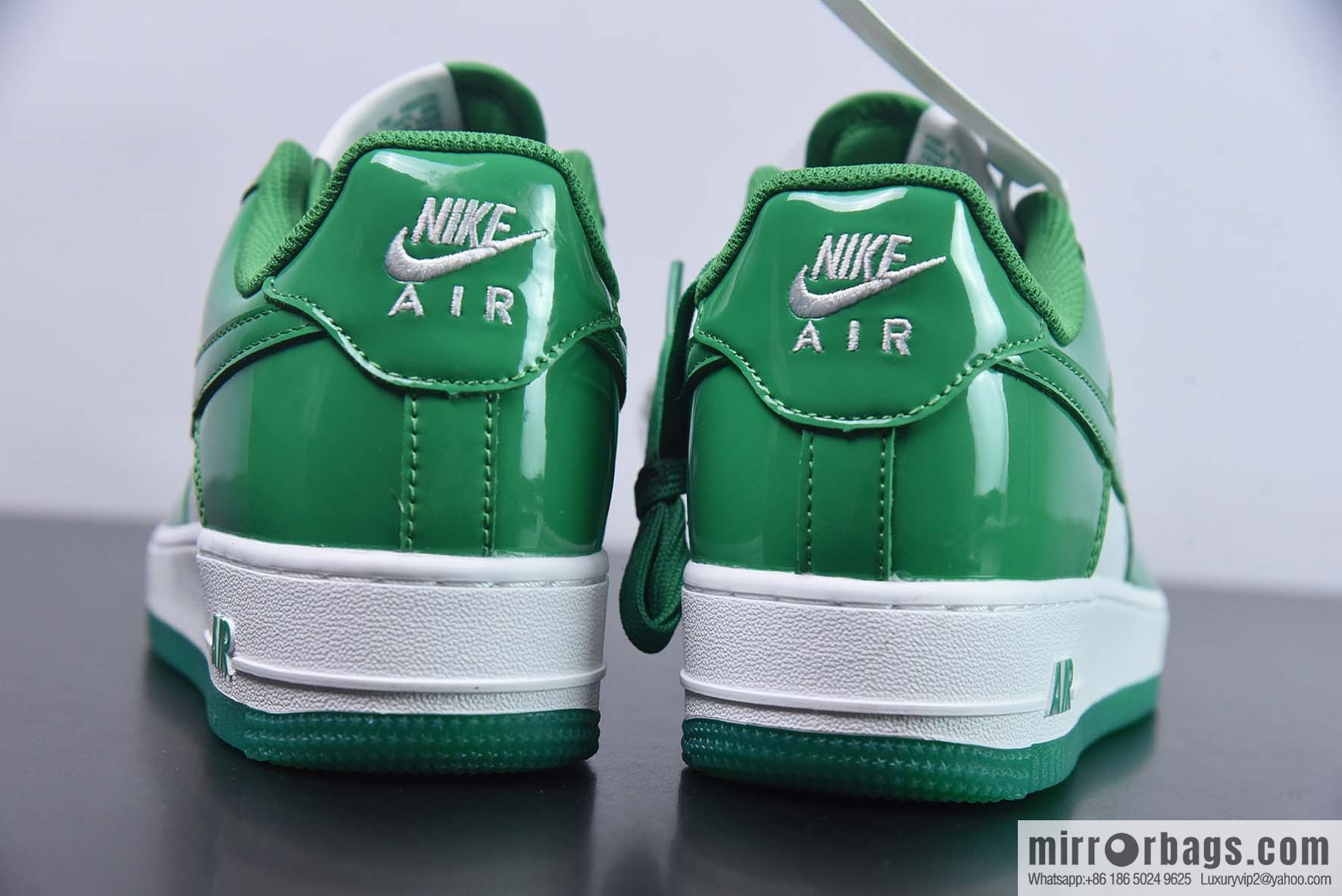 Nike Air Force 1 Low white and green patent leather Air Force No. 1 low-top sports and leisure shoes, item number: HP3656-511