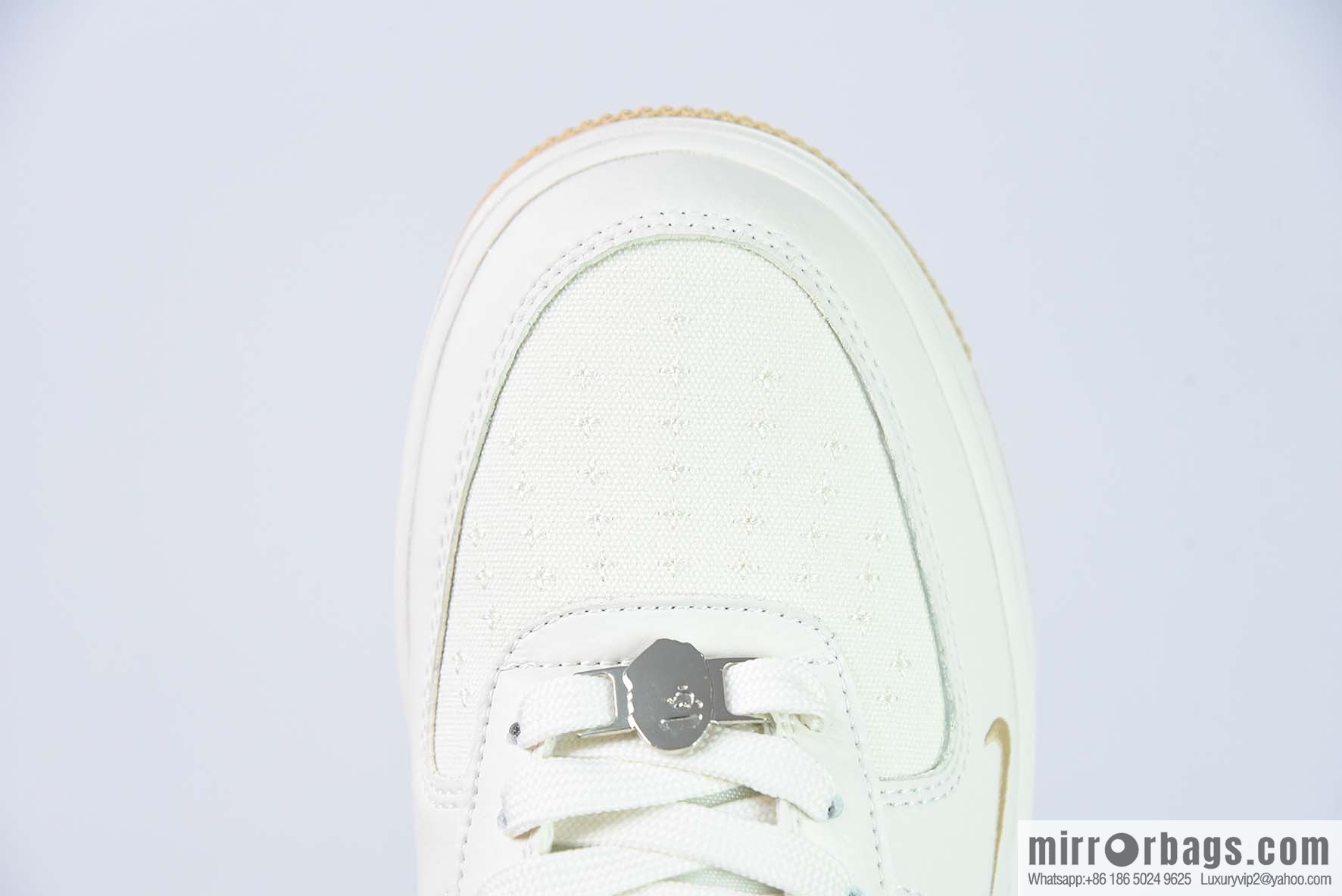 Nike Air Force 1 Low Air Force One low-top sports and leisure board shoes ape head joint name, double hook, beige yellow, item number: BS9055 747