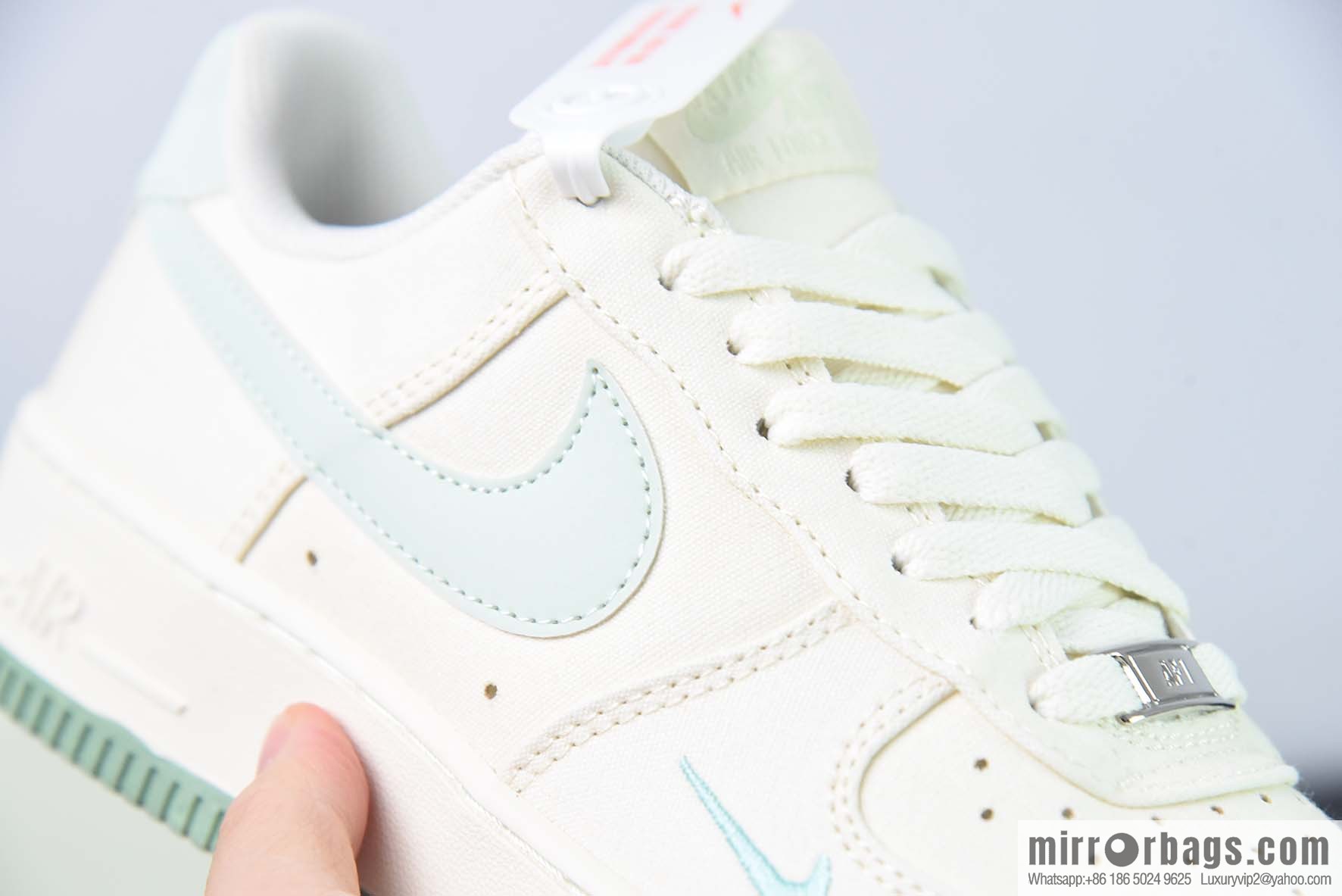 Nike Air Force 1 Low Air Force One low-top sports and leisure shoes, double hook, beige blue, item number: ME0112 555