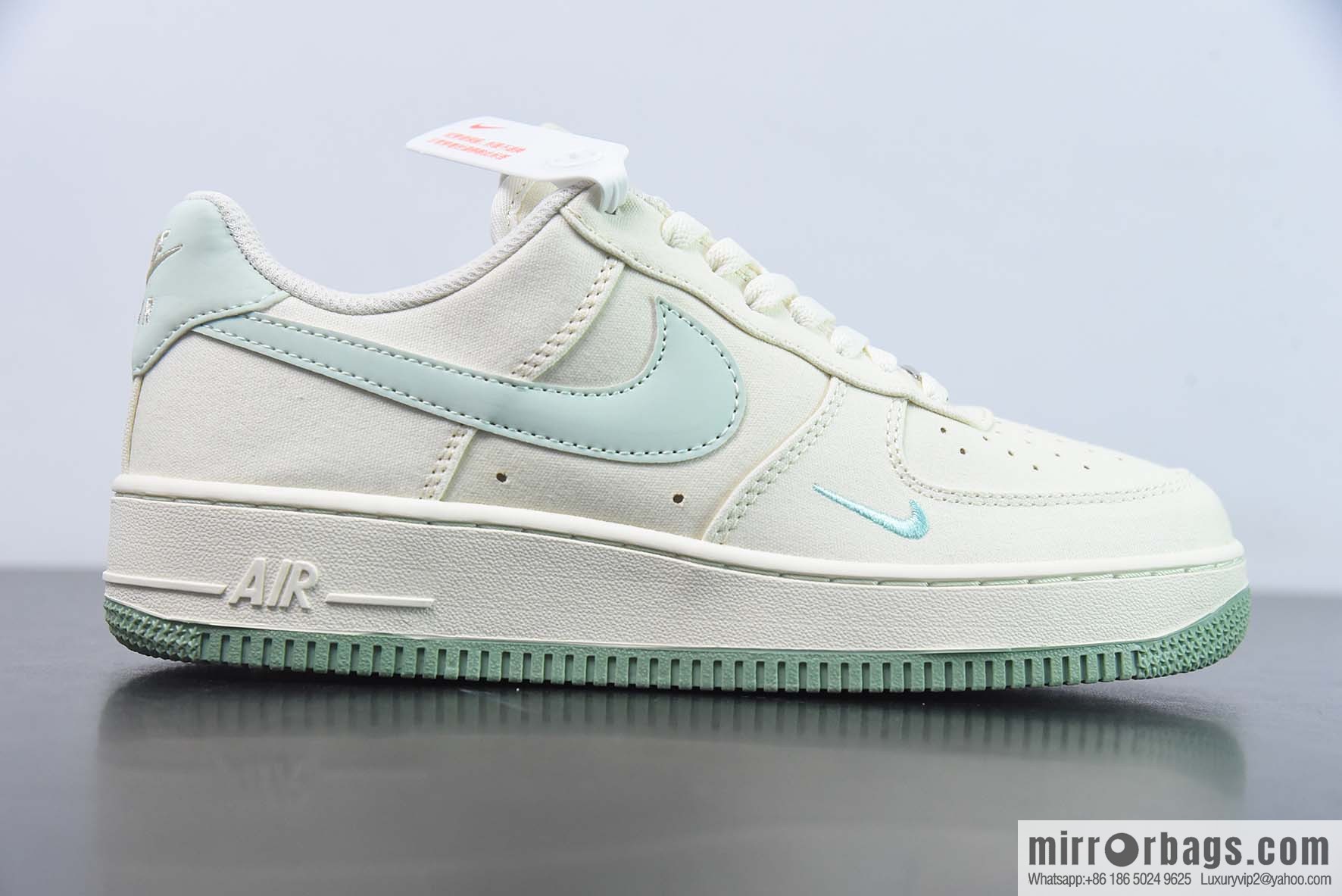 Nike Air Force 1 Low Air Force One low-top sports and leisure shoes, double hook, beige blue, item number: ME0112 555