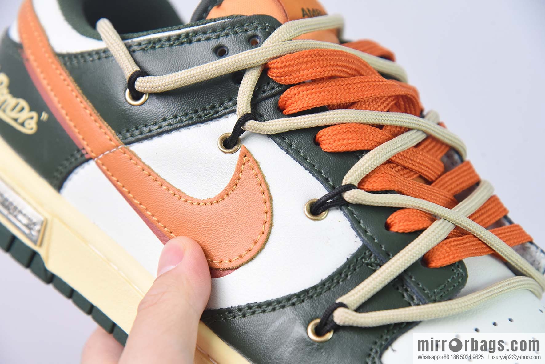 NK Dunk Low custom color scheme white black orange strap deconstruction low-top sports and leisure board shoes item no. DD1391-300