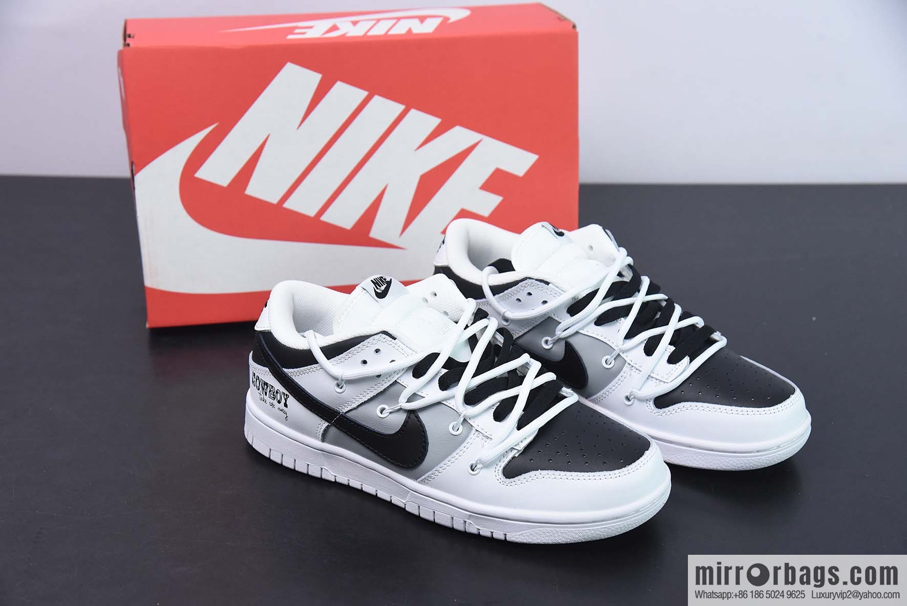 NK Dunk Low SB low-top deconstruction strap black and white gray low-top sneakers Part number: DJ6188-101