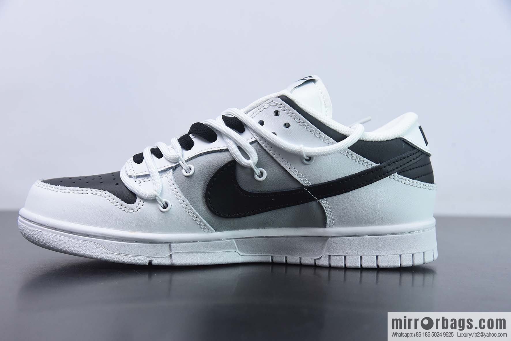 NK Dunk Low SB low-top deconstruction strap black and white gray low-top sneakers Part number: DJ6188-101
