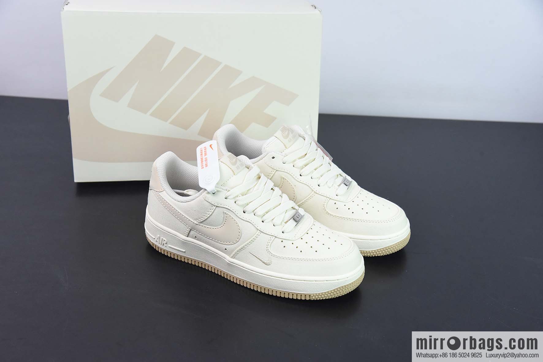 Nk Air Force 1 '07 Low khaki hook, cloth surface, Air Force One low-top casual board shoes, item number: ME0112-577