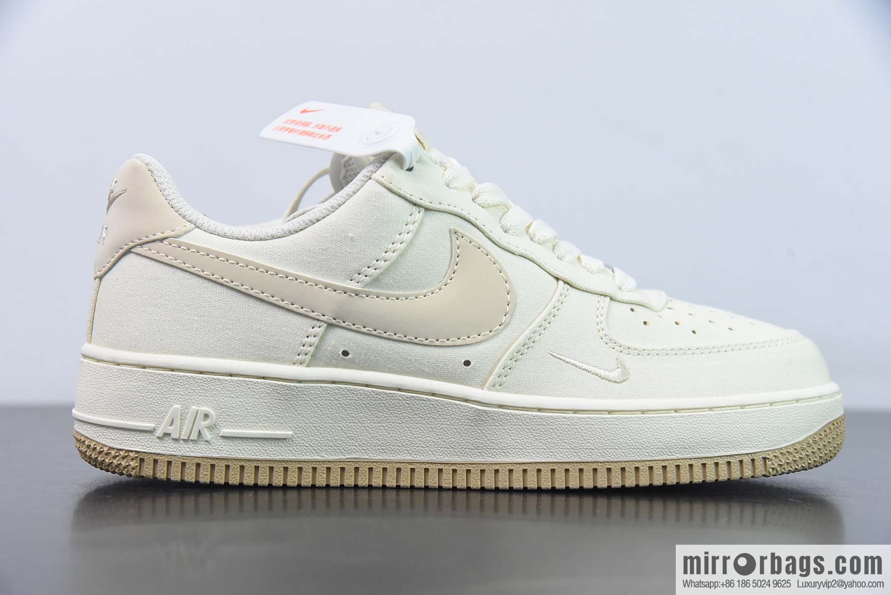 Nk Air Force 1 '07 Low khaki hook, cloth surface, Air Force One low-top casual board shoes, item number: ME0112-577