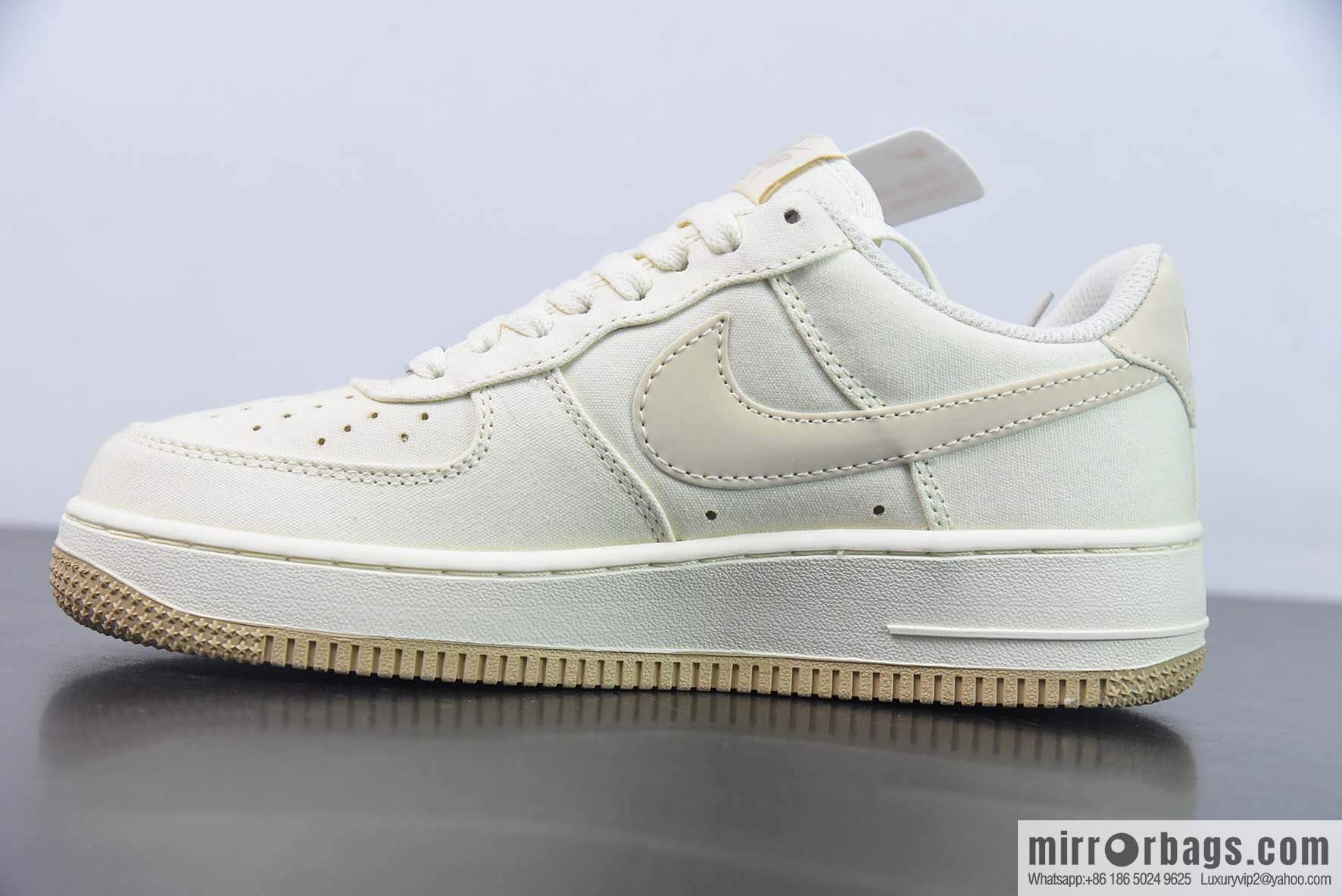 Nk Air Force 1 '07 Low khaki hook, cloth surface, Air Force One low-top casual board shoes, item number: ME0112-577