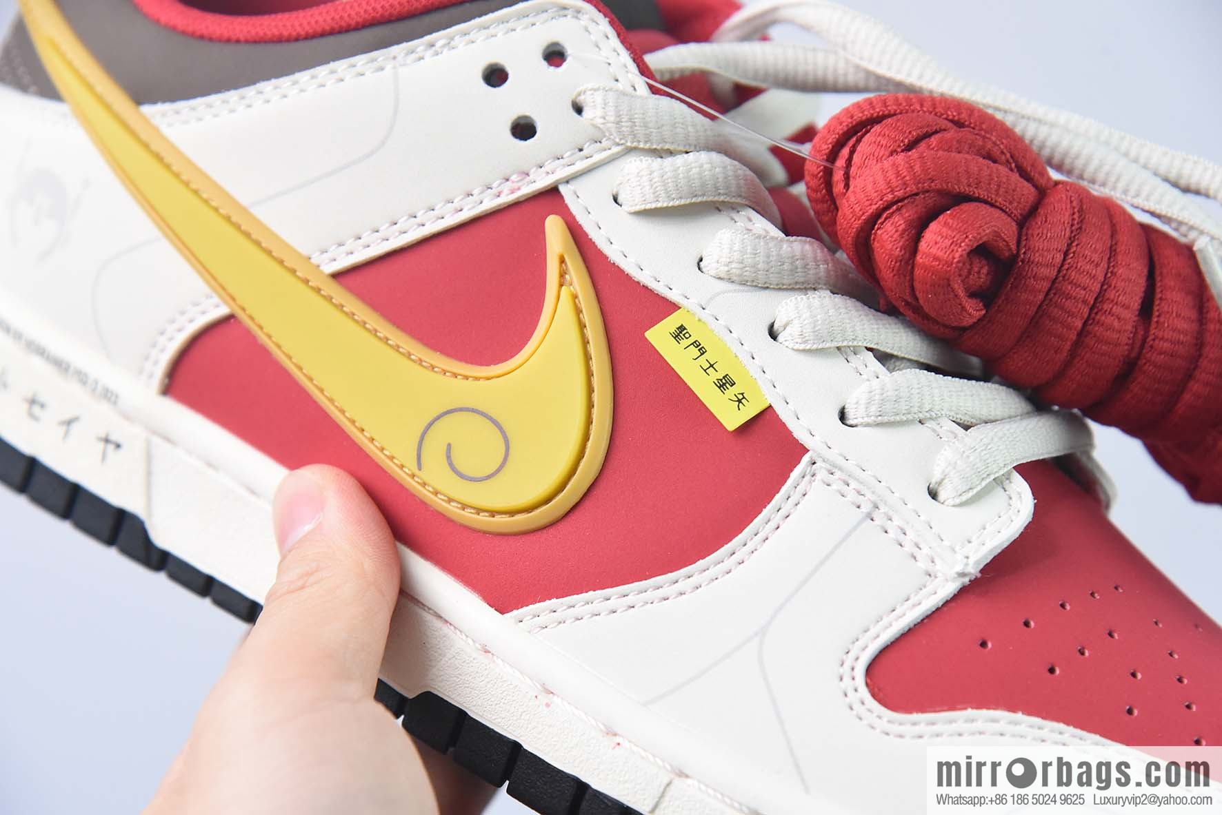 Nike SB Dunk Low beige, red and yellow, Saint Seiya low-top sneakers Item number: ZD2356-157