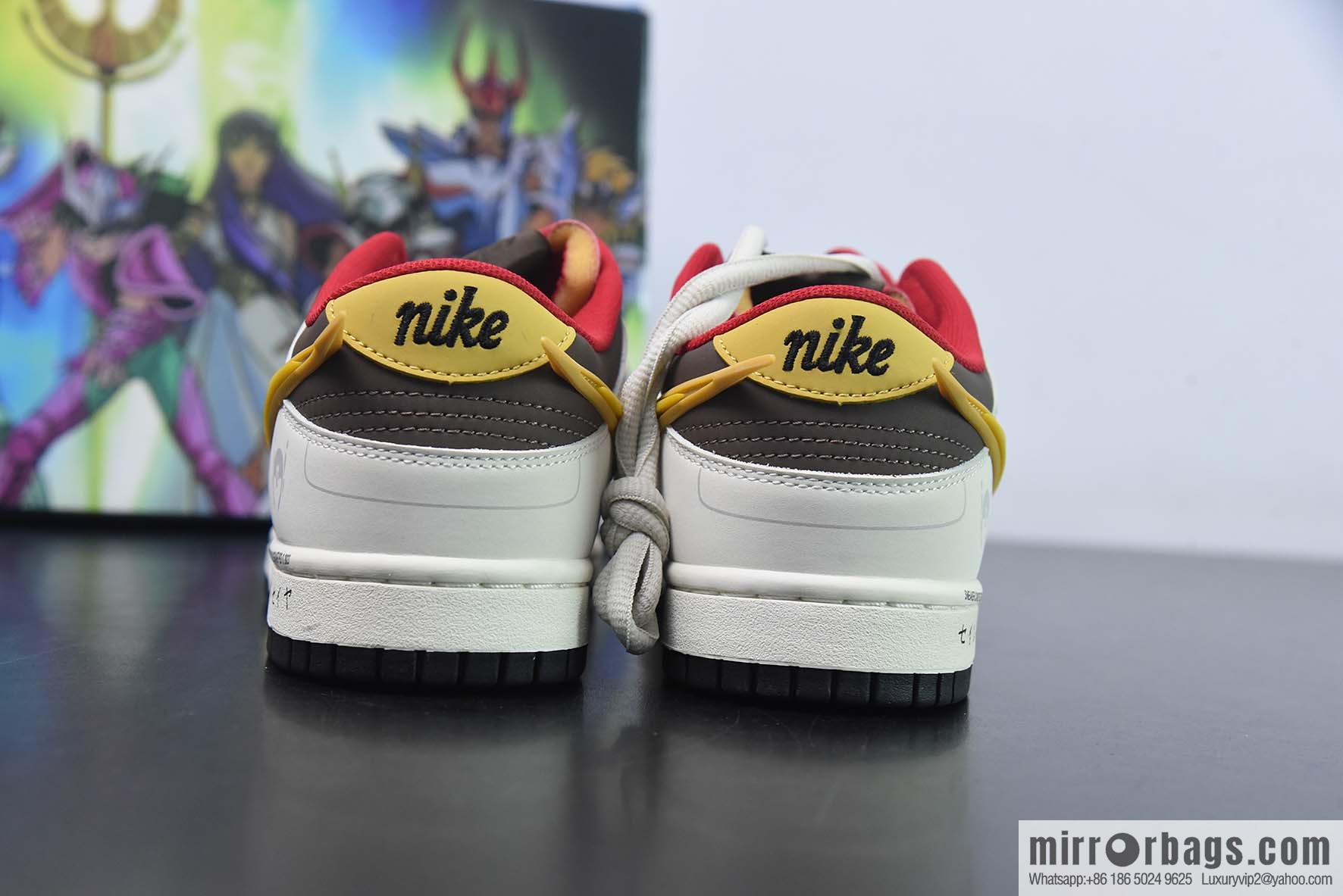 Nike SB Dunk Low beige, red and yellow, Saint Seiya low-top sneakers Item number: ZD2356-157