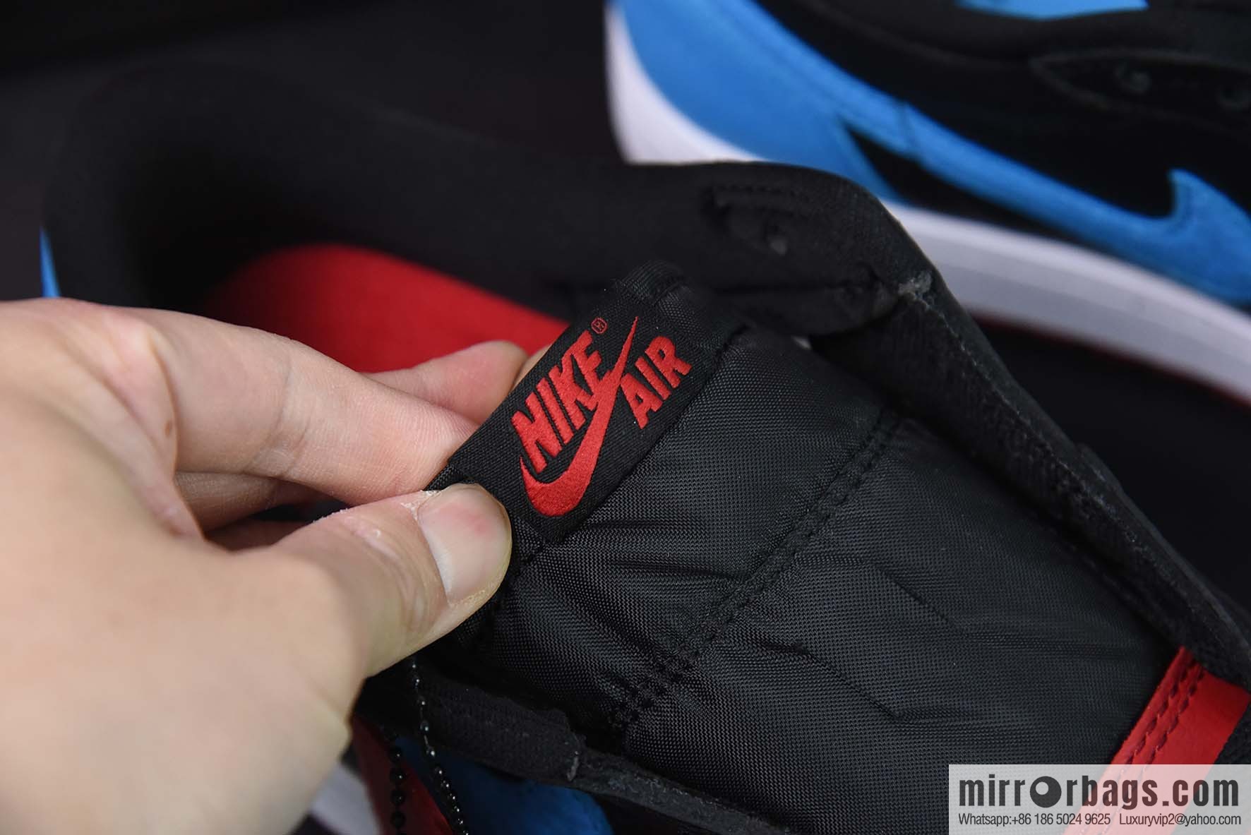 Air Jordan 1 Low OG AJ1 reverse warning light, black, red and blue, low-top basketball shoes, item number: CZ0775-046