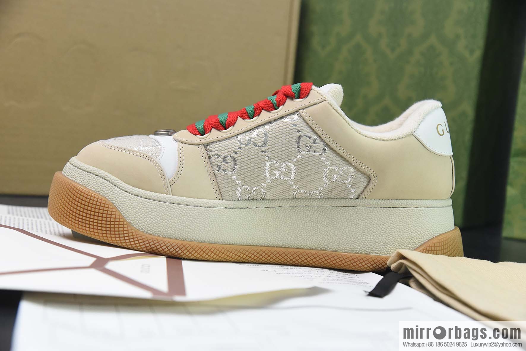 Gucci Gucci Screener platform dirty shoes, platform heightening series