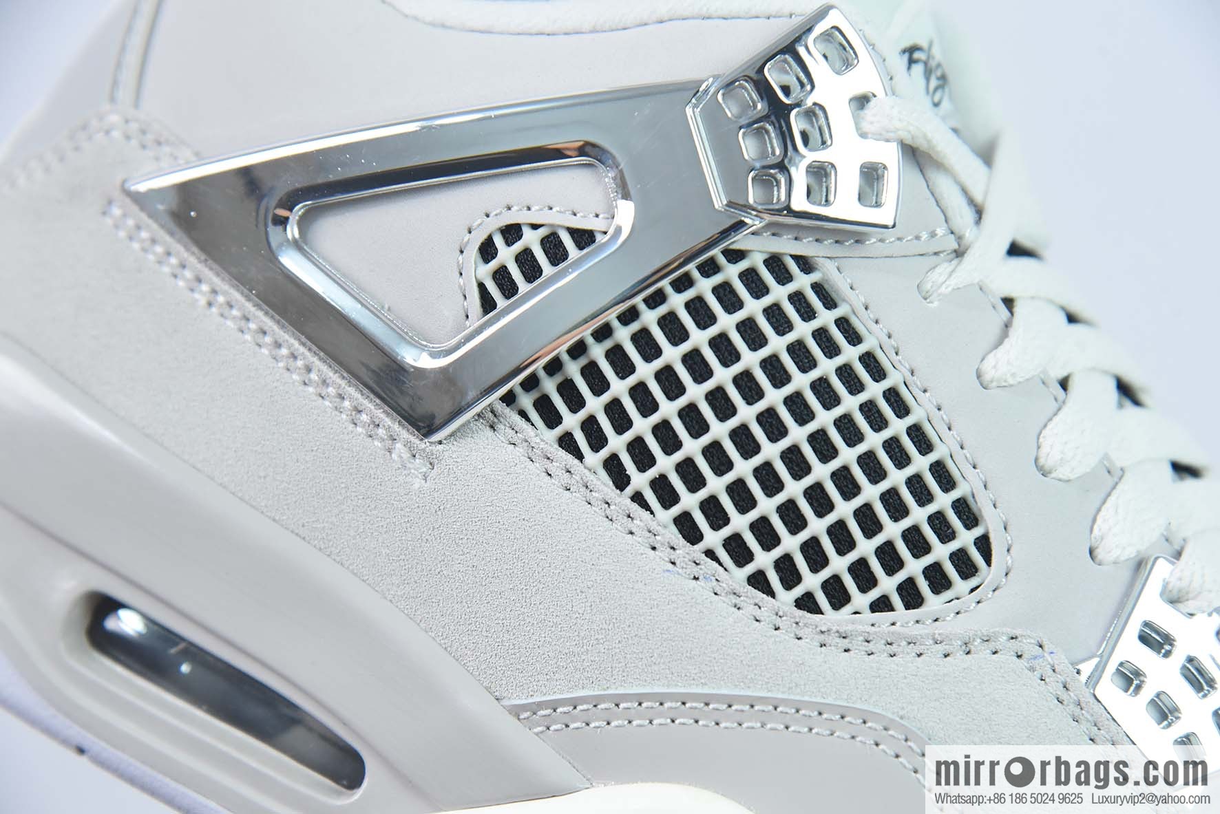 Air Jordan AJ4 Retro AJ4 electroplated silver sneakers Part Number: AQ9129-001
