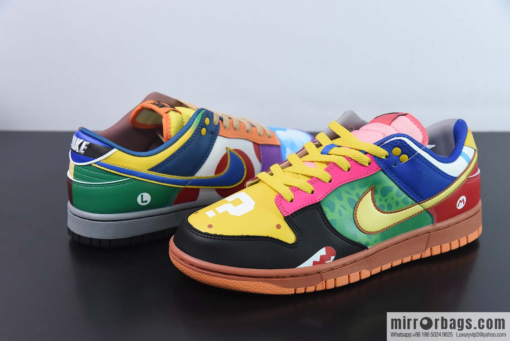 Nike SB Dunk Low RETRO Mario, mandarin duck patchwork item number: DH0952 100