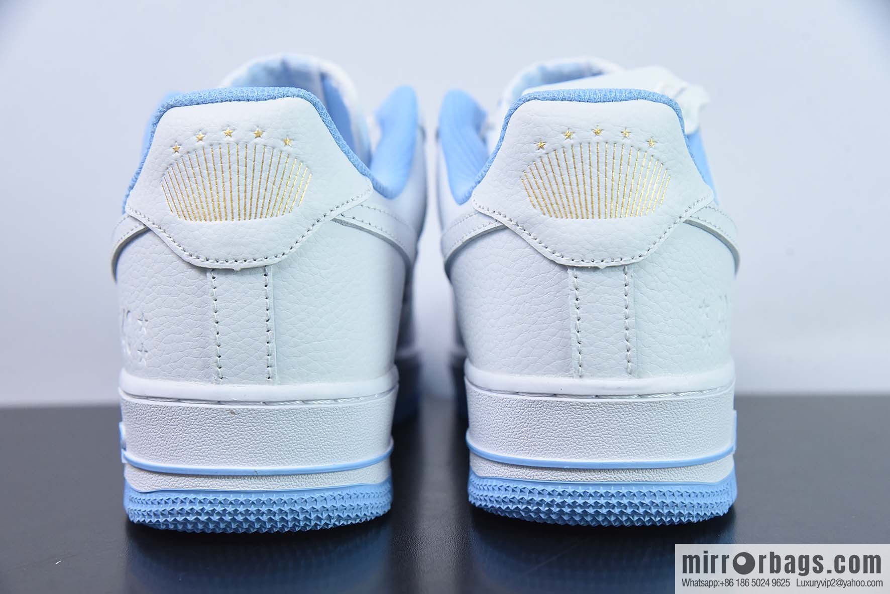 Nike Air Force 1 AF1 Air Force One/Low Top, White and Blue Embroidery 40th Anniversary Edition, Item Number: DD1225-003