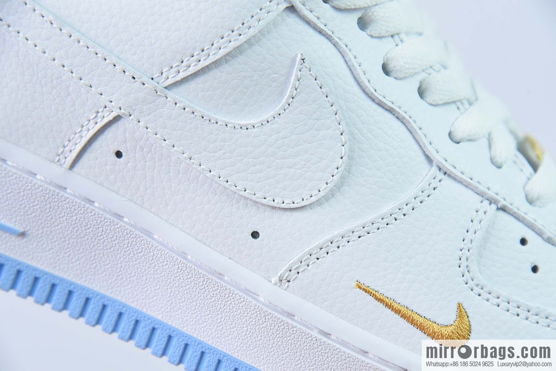 Nike Air Force 1 AF1 Air Force One/Low Top, White and Blue Embroidery 40th Anniversary Edition, Item Number: DD1225-003