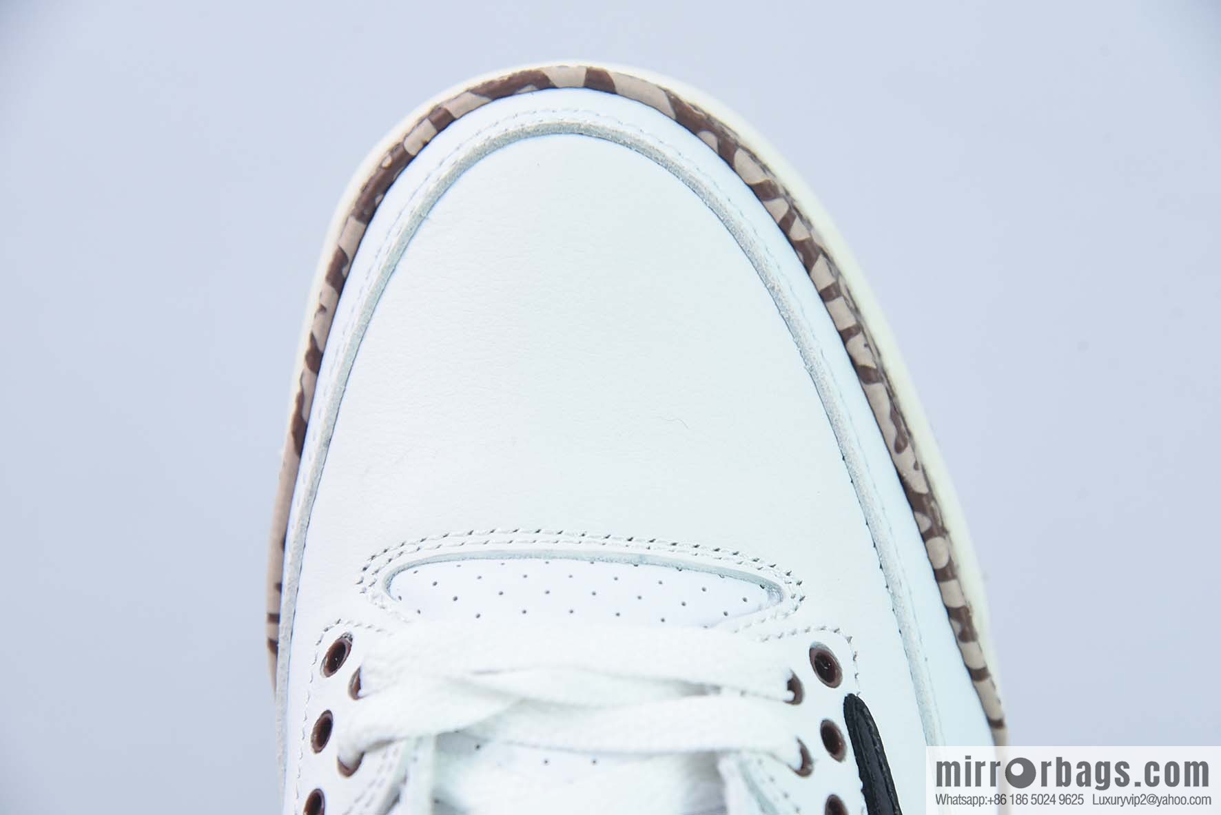 Air Jordan 3 Retro white bark sneakers AJ3 item number: 136064 168