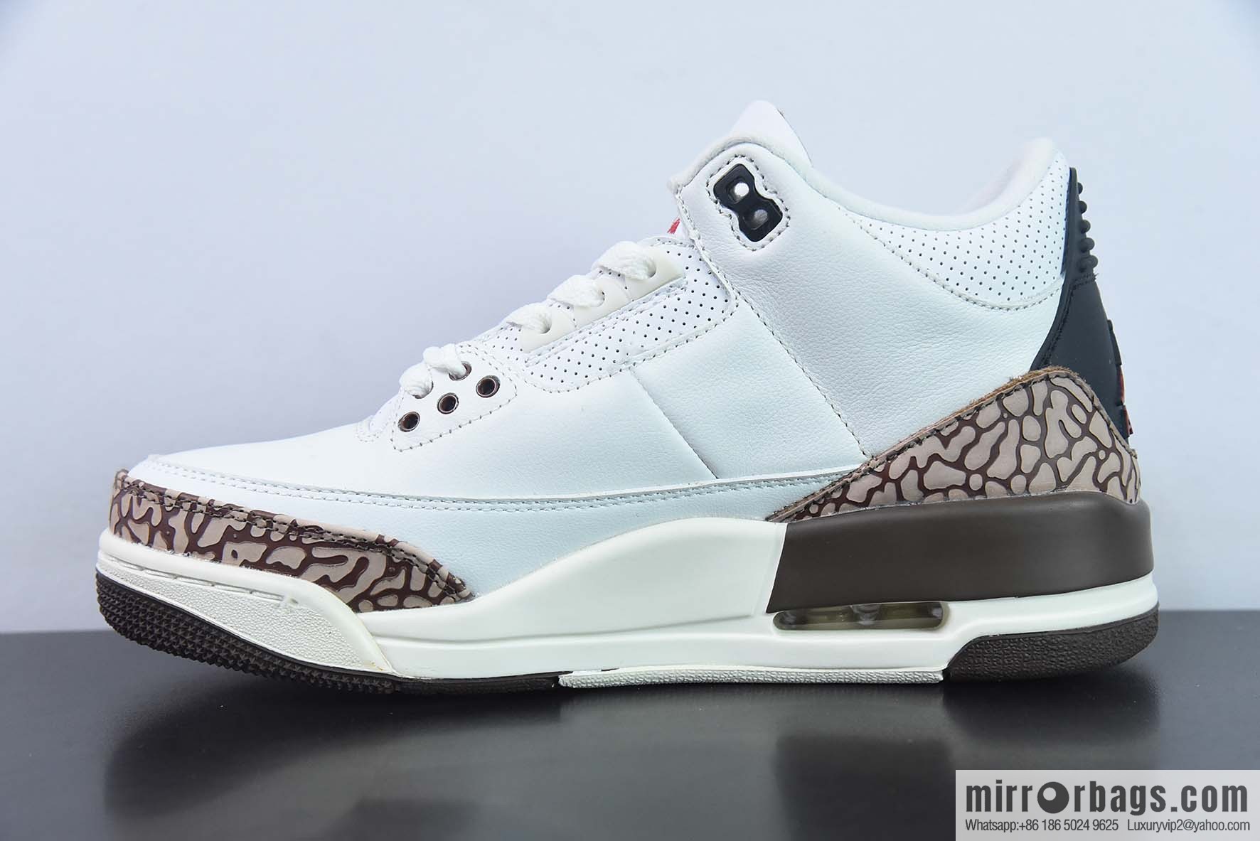 Air Jordan 3 Retro white bark sneakers AJ3 item number: 136064 168