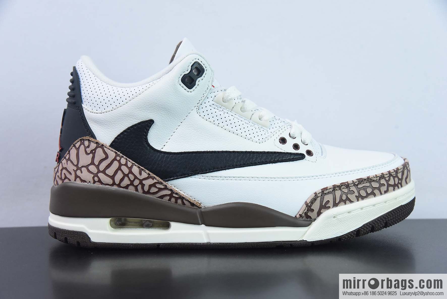 Air Jordan 3 Retro white bark sneakers AJ3 item number: 136064 168