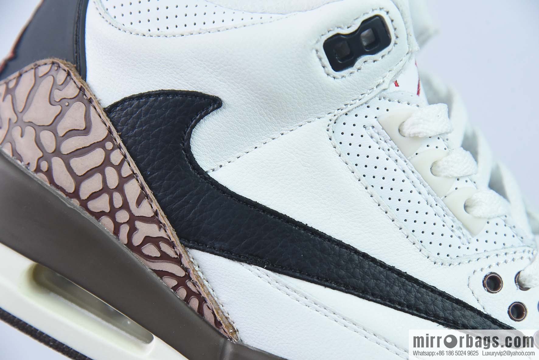 Air Jordan 3 Retro white bark sneakers AJ3 item number: 136064 168