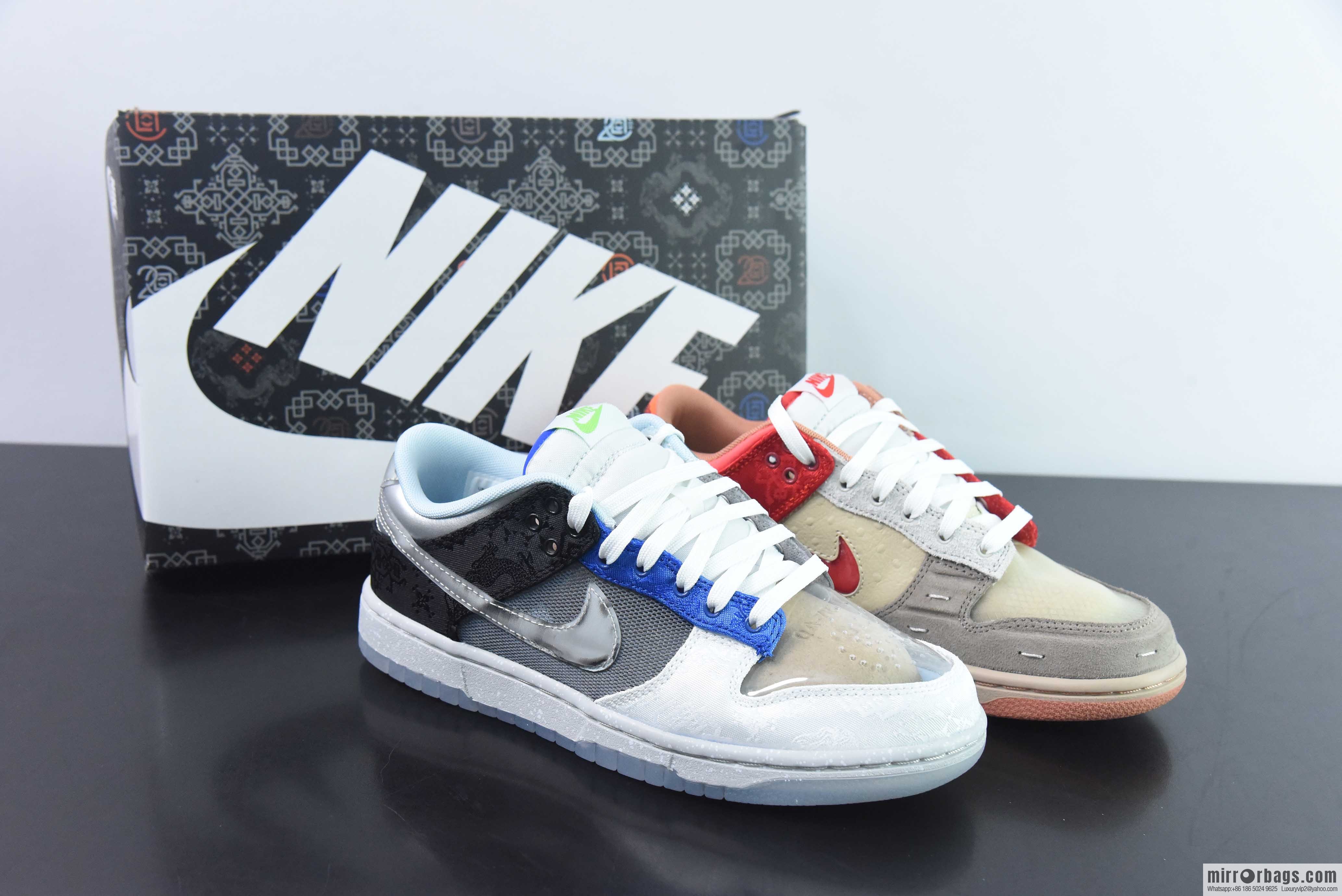 CLOT x Dunk joint model, brown, blue and gray Edison Chen is in charge of Condensation Group, joint limited-edition board shoes