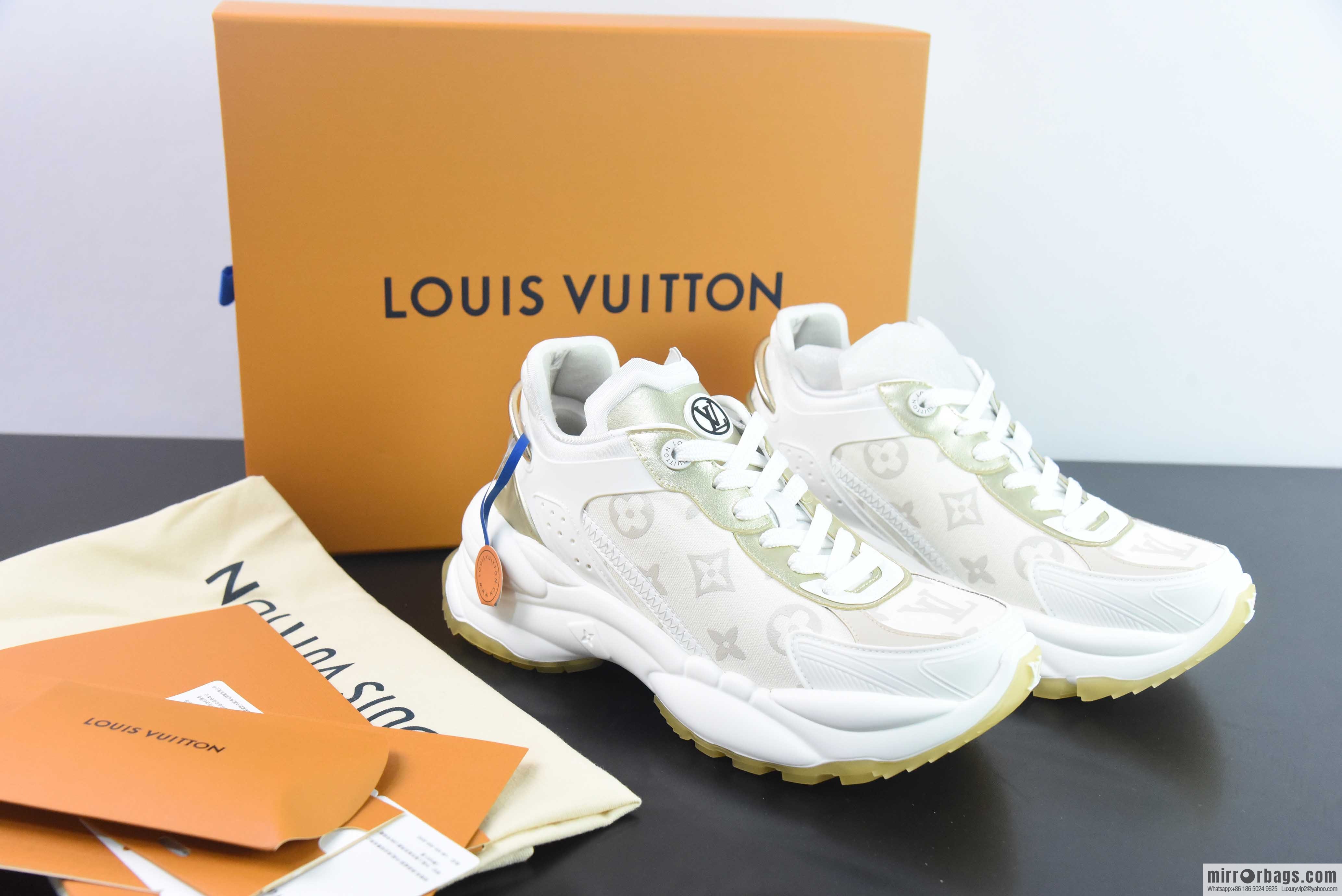LV/Louis Vuitton, pure imported DK breathable mesh fabric RUN55 sneakers