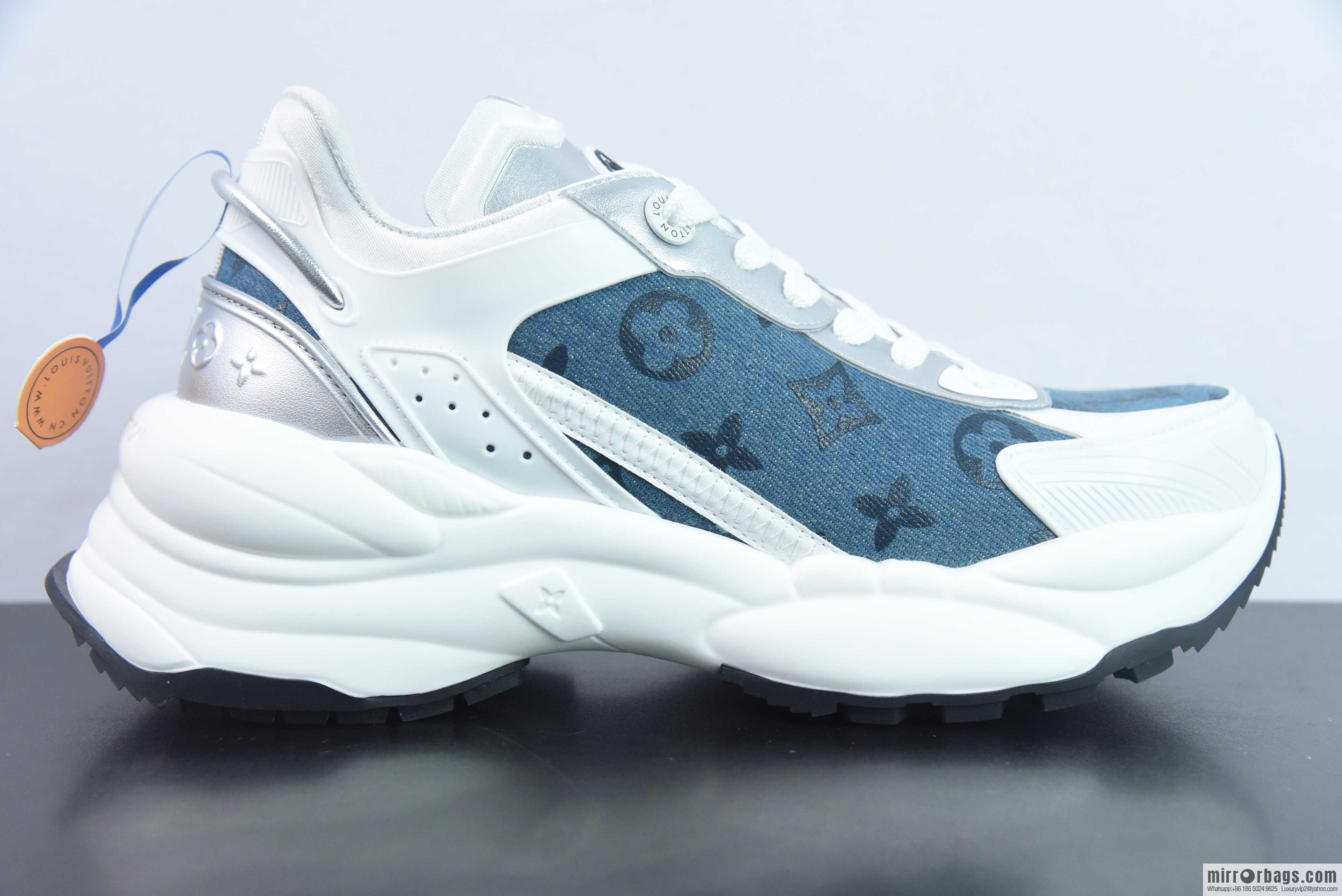 LV/Louis Vuitton, pure imported DK breathable mesh fabric RUN55 sneakers