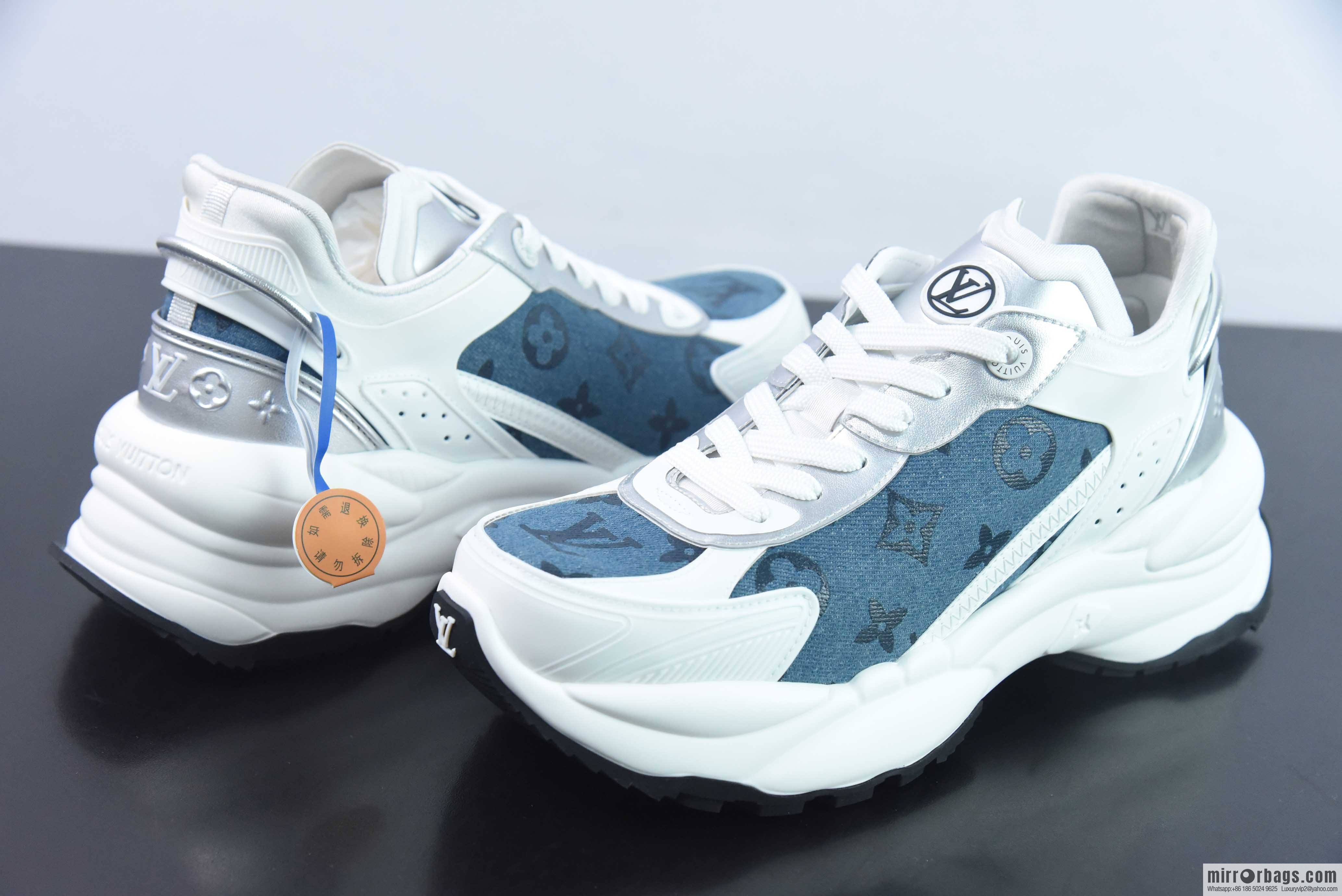 LV/Louis Vuitton, pure imported DK breathable mesh fabric RUN55 sneakers