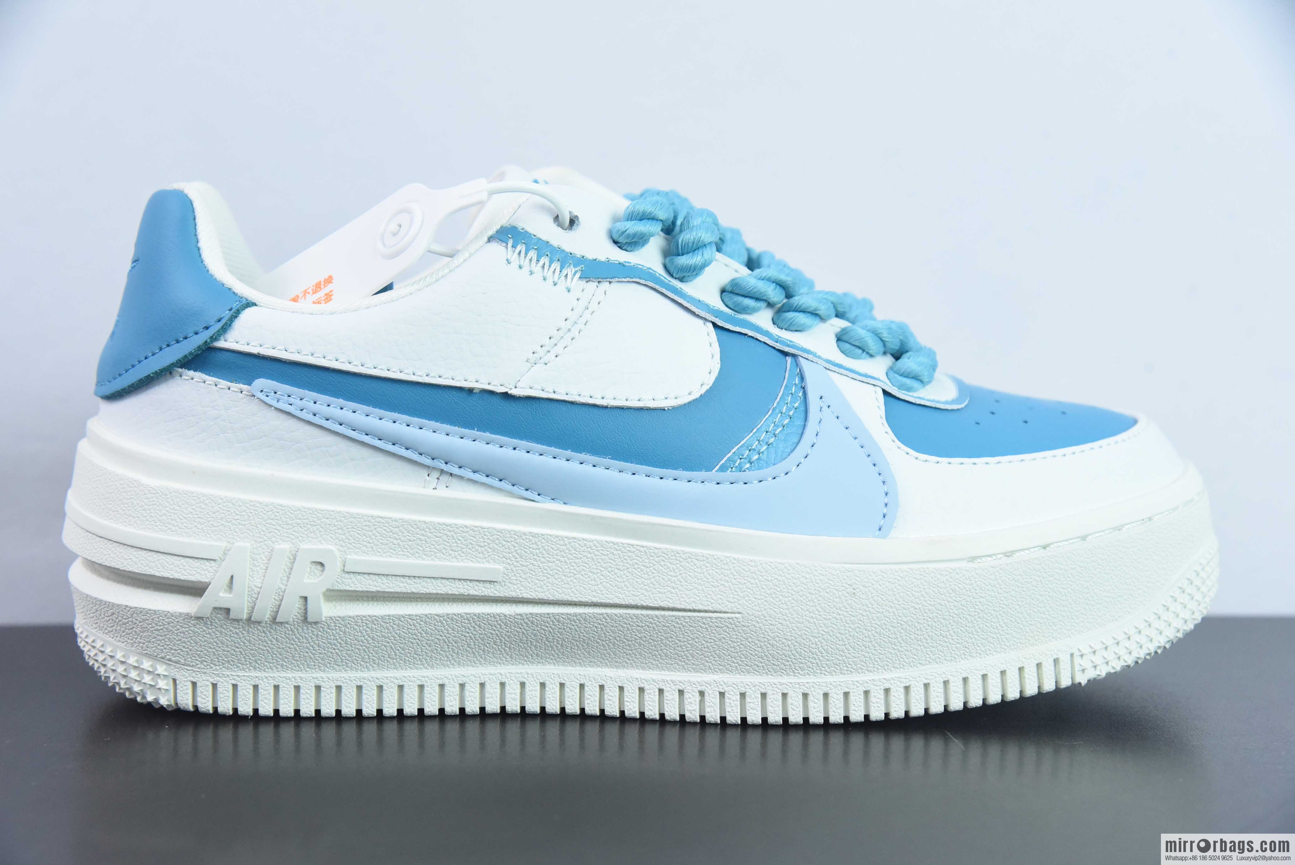 Nike Air Force 1 Low 07 PLT.AF. ORM white and blue sneakers, item number: DJ9946 111