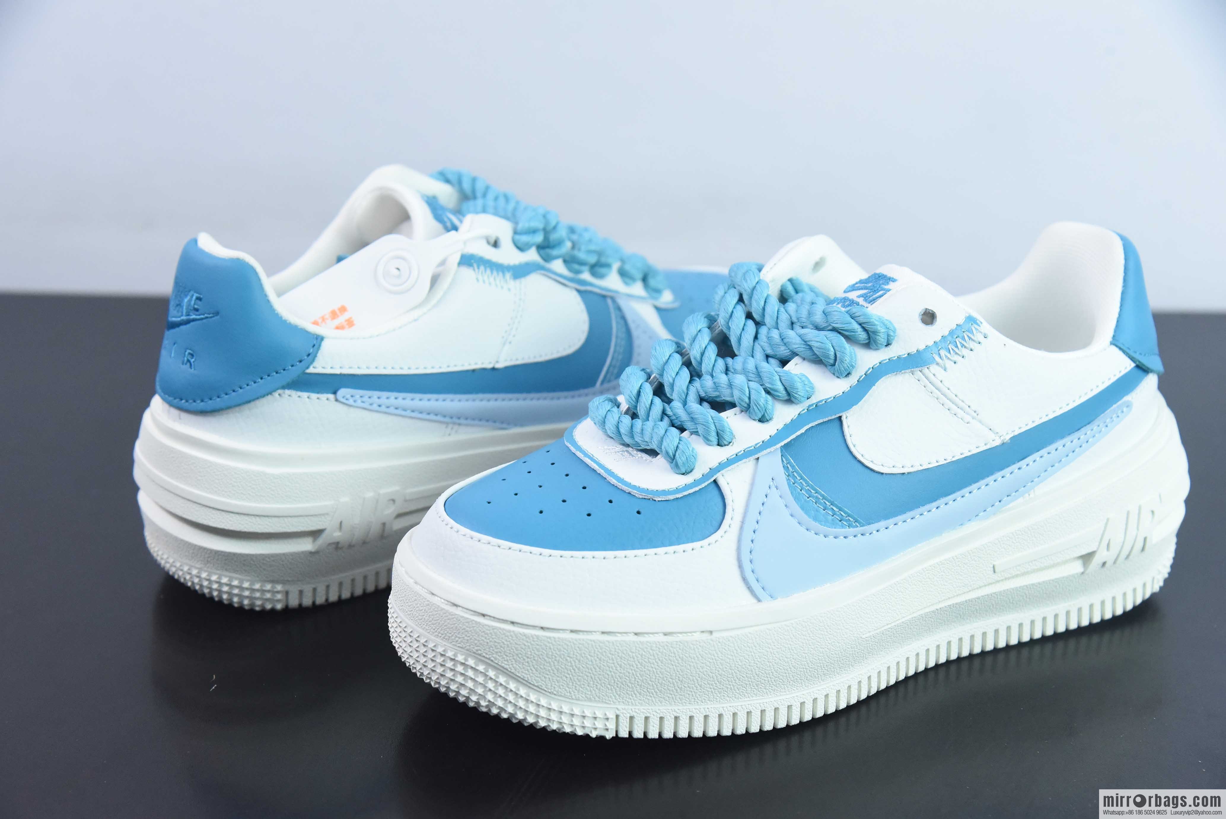 Nike Air Force 1 Low 07 PLT.AF. ORM white and blue sneakers, item number: DJ9946 111