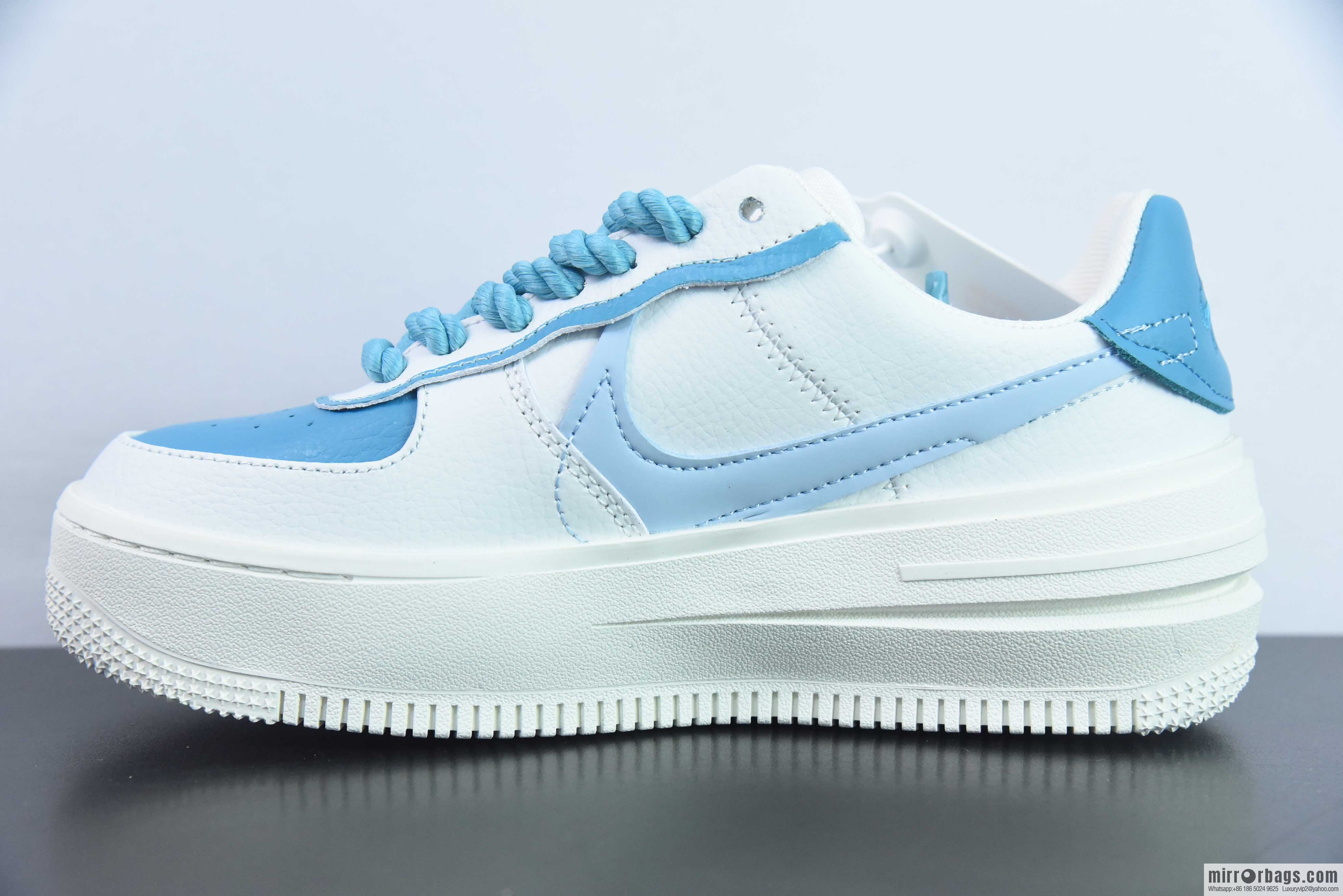 Nike Air Force 1 Low 07 PLT.AF. ORM white and blue sneakers, item number: DJ9946 111