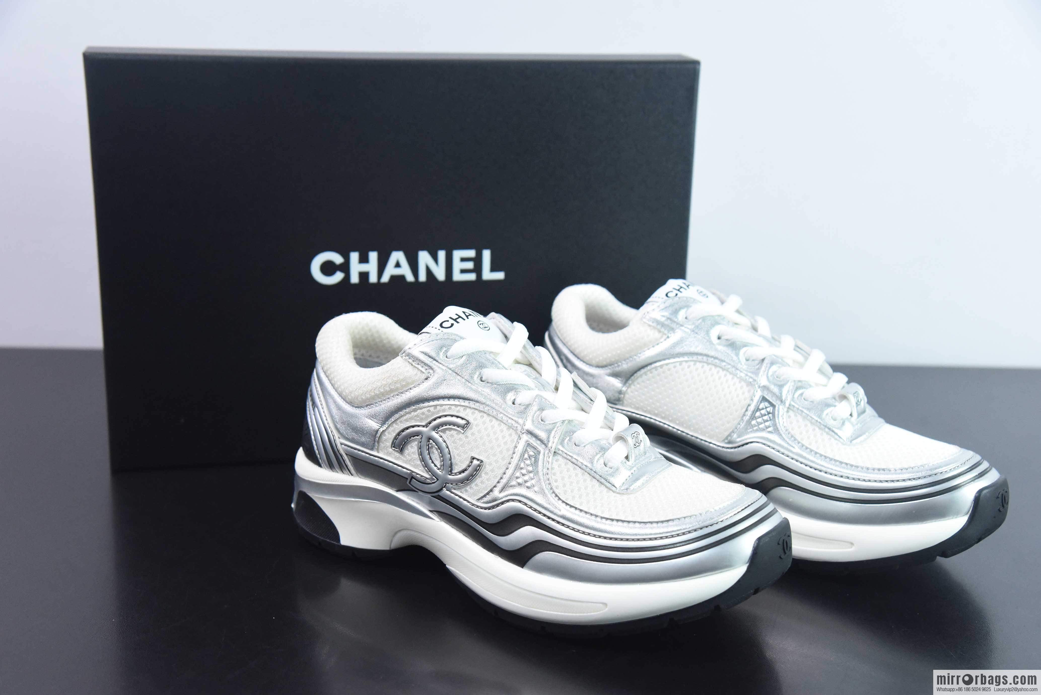 Chane/Chanel, French luxury brand 2023 Cruise Logo Casual Low series Cruise lightweight retro dad style versatile casual shoes