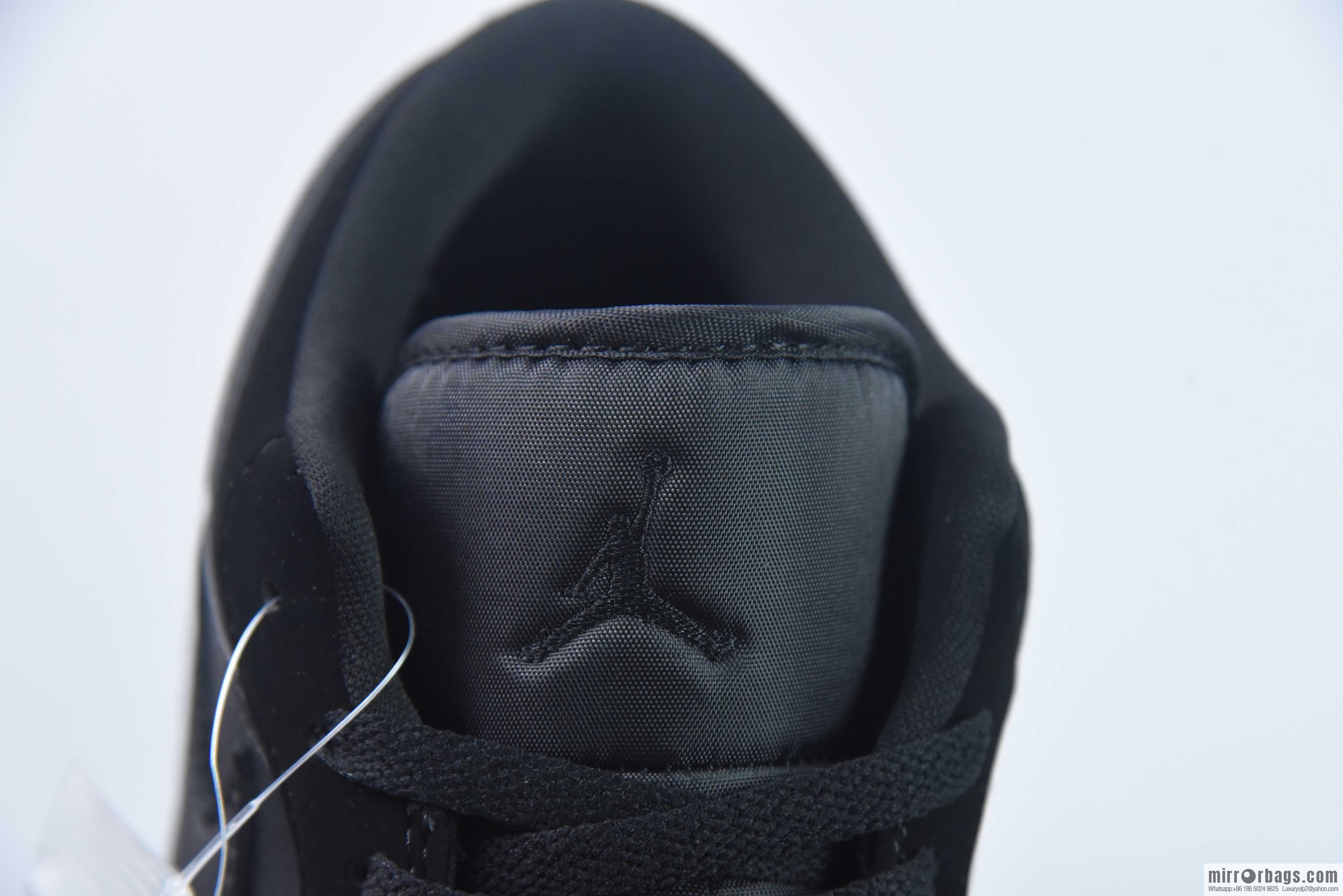 Air Jordan AJ1 Low Pure Black Darth Vader Sneakers, Item Number: 553558-025