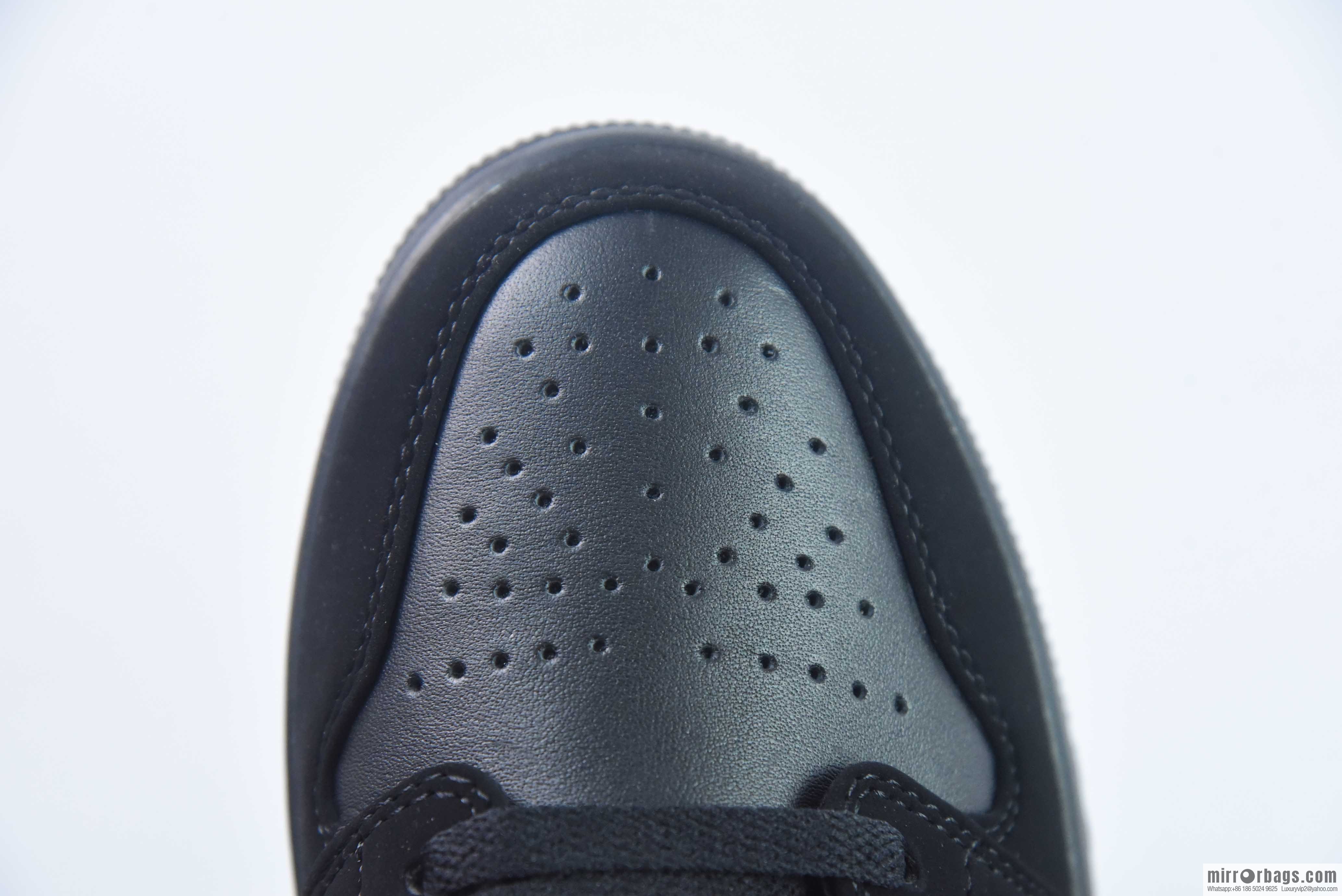 Air Jordan AJ1 Low Pure Black Darth Vader Sneakers, Item Number: 553558-025