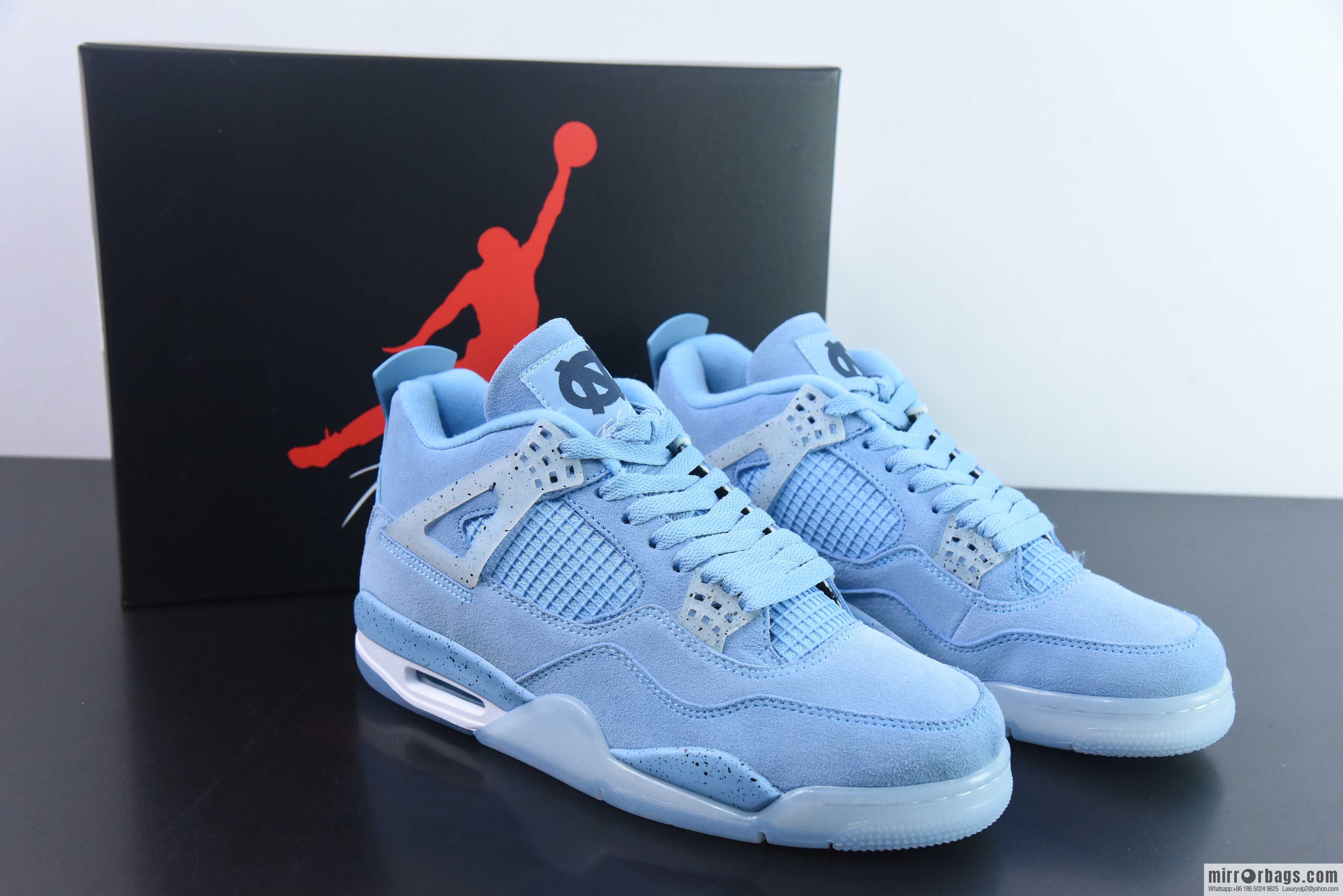 Air Jordan 4 AJ4 joint UNC university blue sneakers, item number: AJ4-HO12MNJDLS247