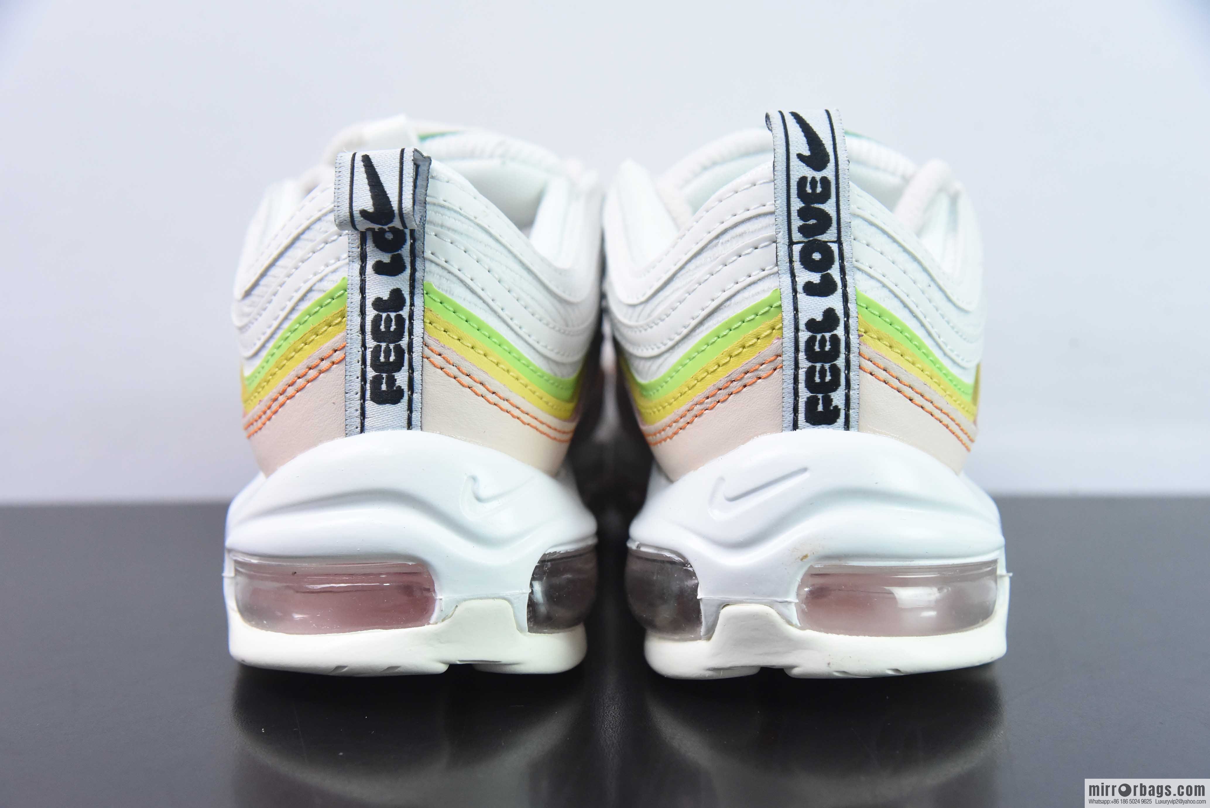 NK Air Max 97 OG white and yellow pink sneakers, item number: FD0870-100