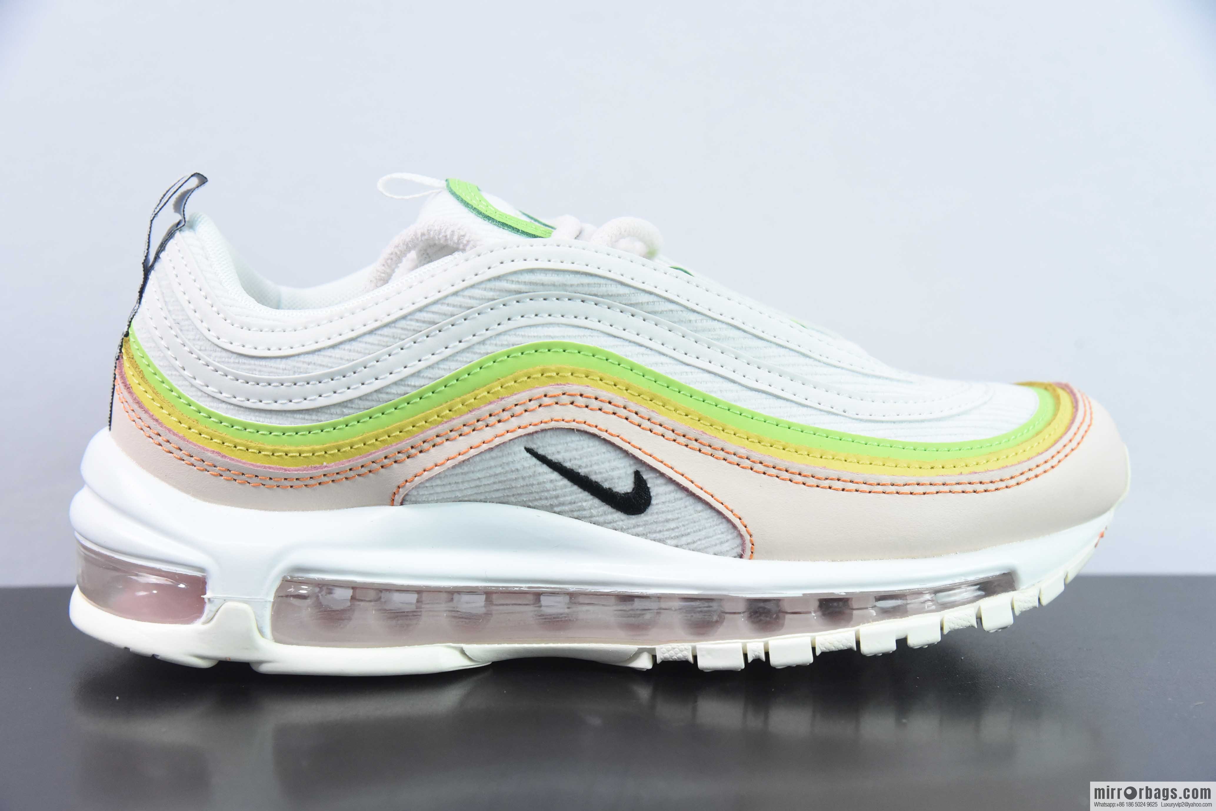 NK Air Max 97 OG white and yellow pink sneakers, item number: FD0870-100