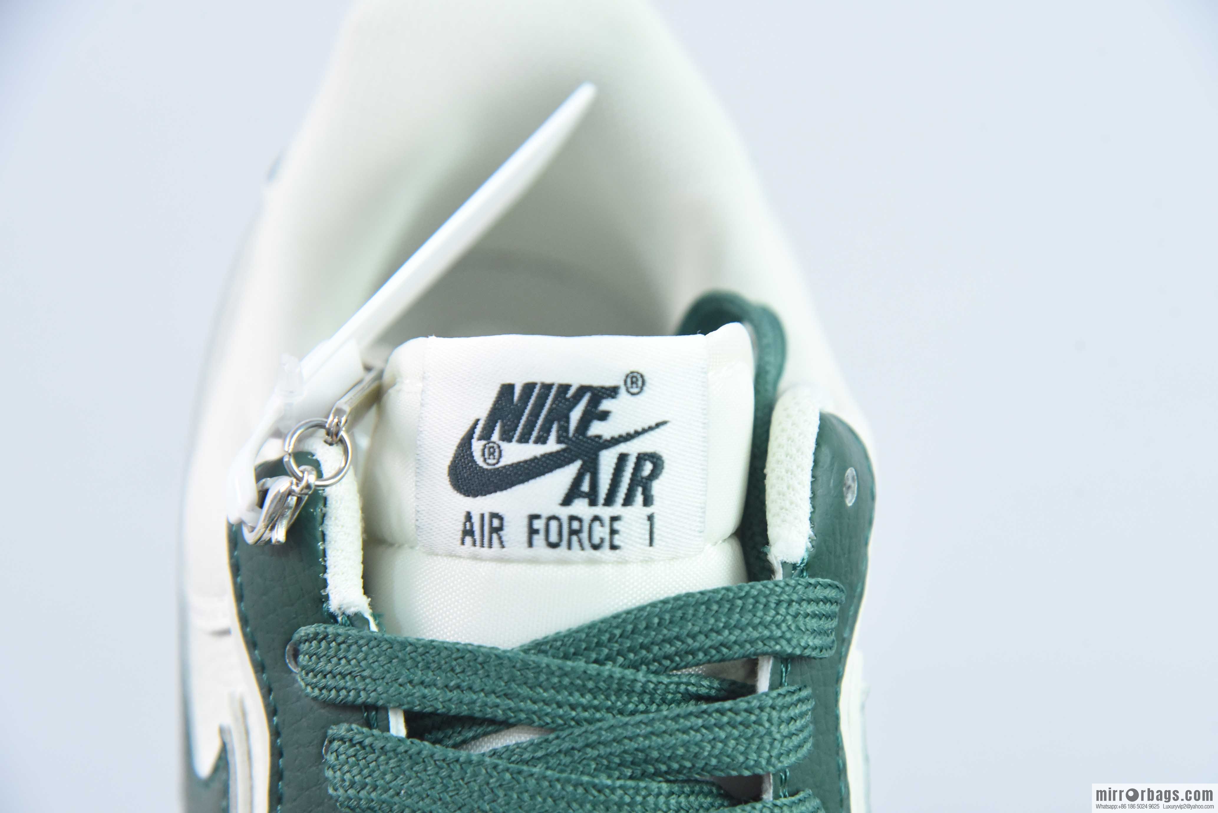 Nike Air Force 1 AF1 Air Force One/Low Top, White and Green 40th Anniversary Edition, Item Number: JF1983-558