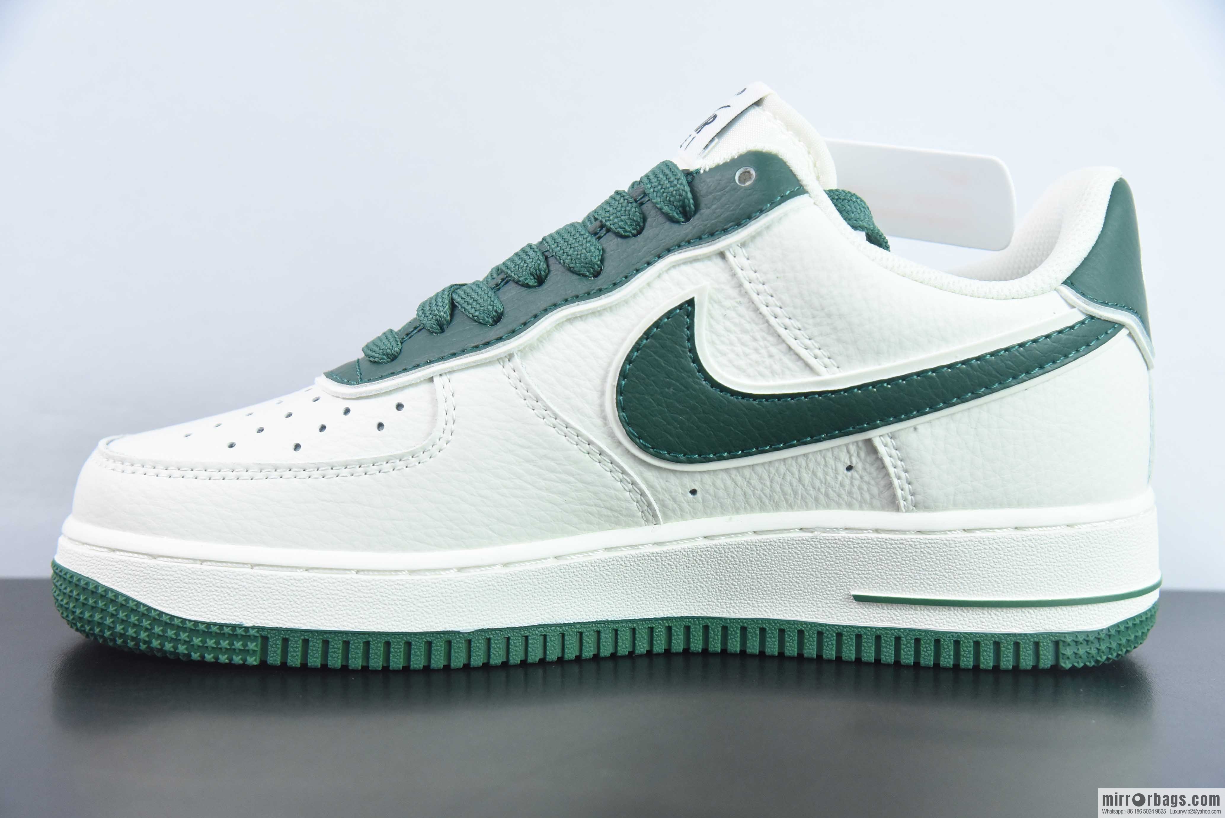 Nike Air Force 1 AF1 Air Force One/Low Top, White and Green 40th Anniversary Edition, Item Number: JF1983-558